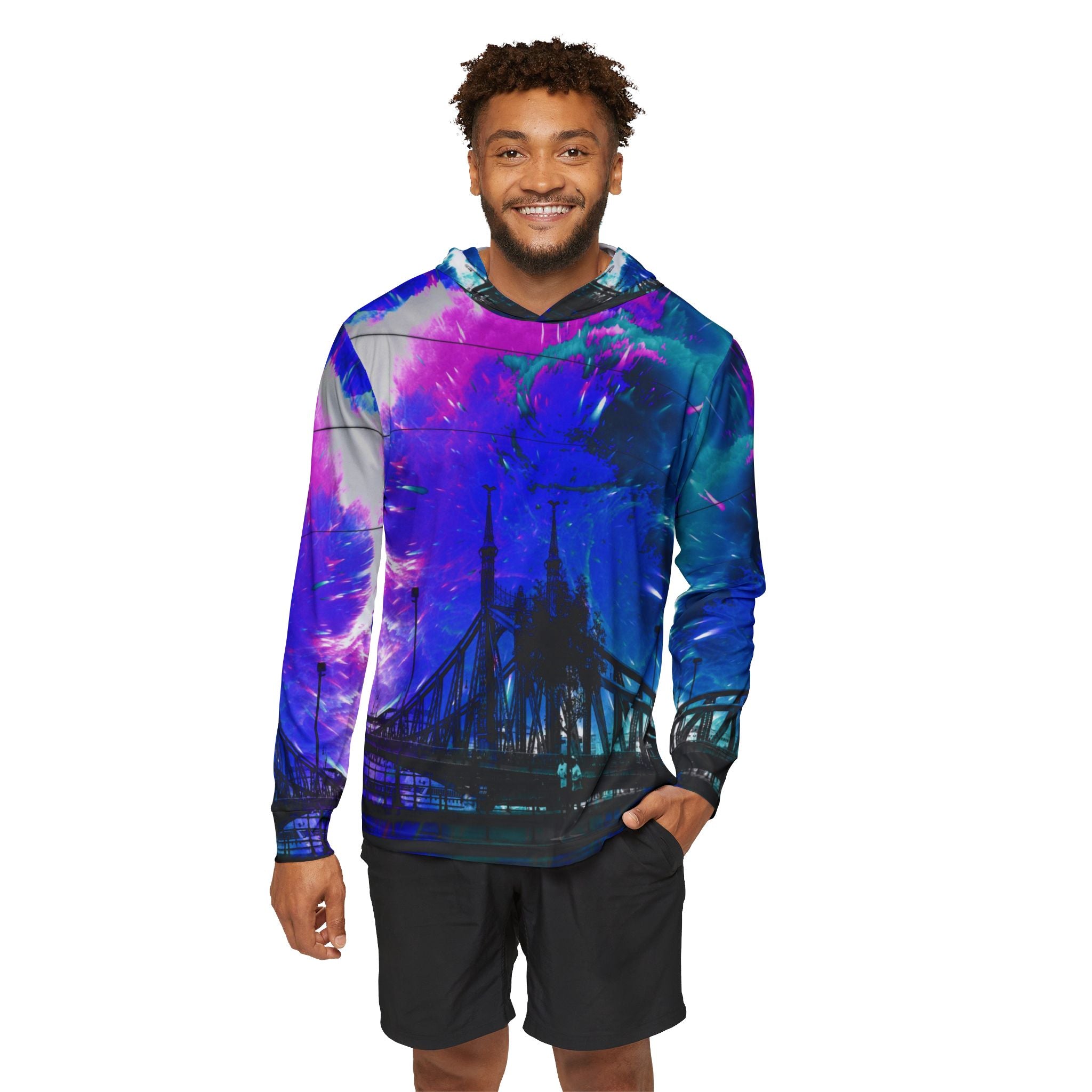 Creation's Liberty Bridge Desires Men's Sports Warmup Hoodie