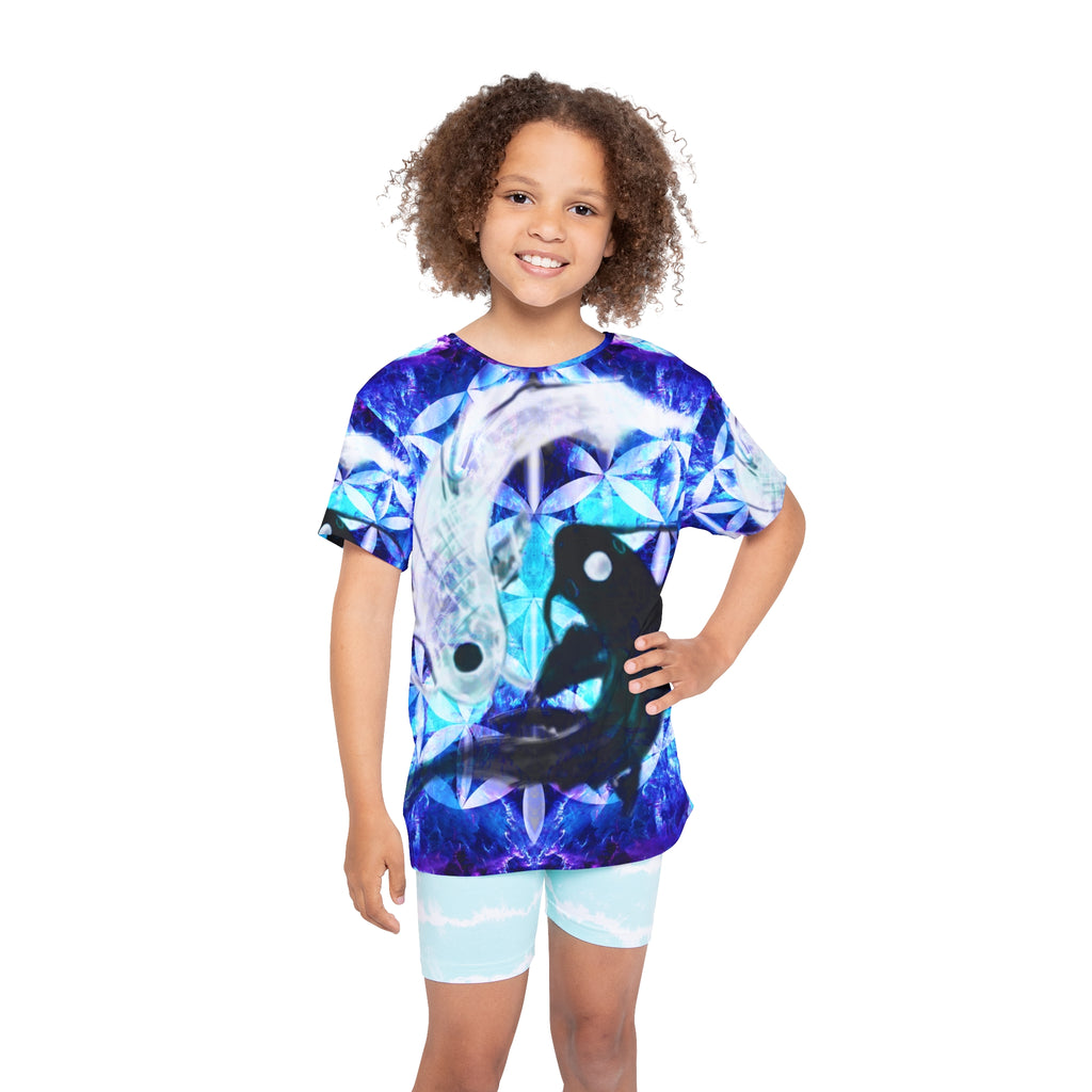 Amen Jin's Dragon's Gate Koi Meditations Kids Sports Jersey