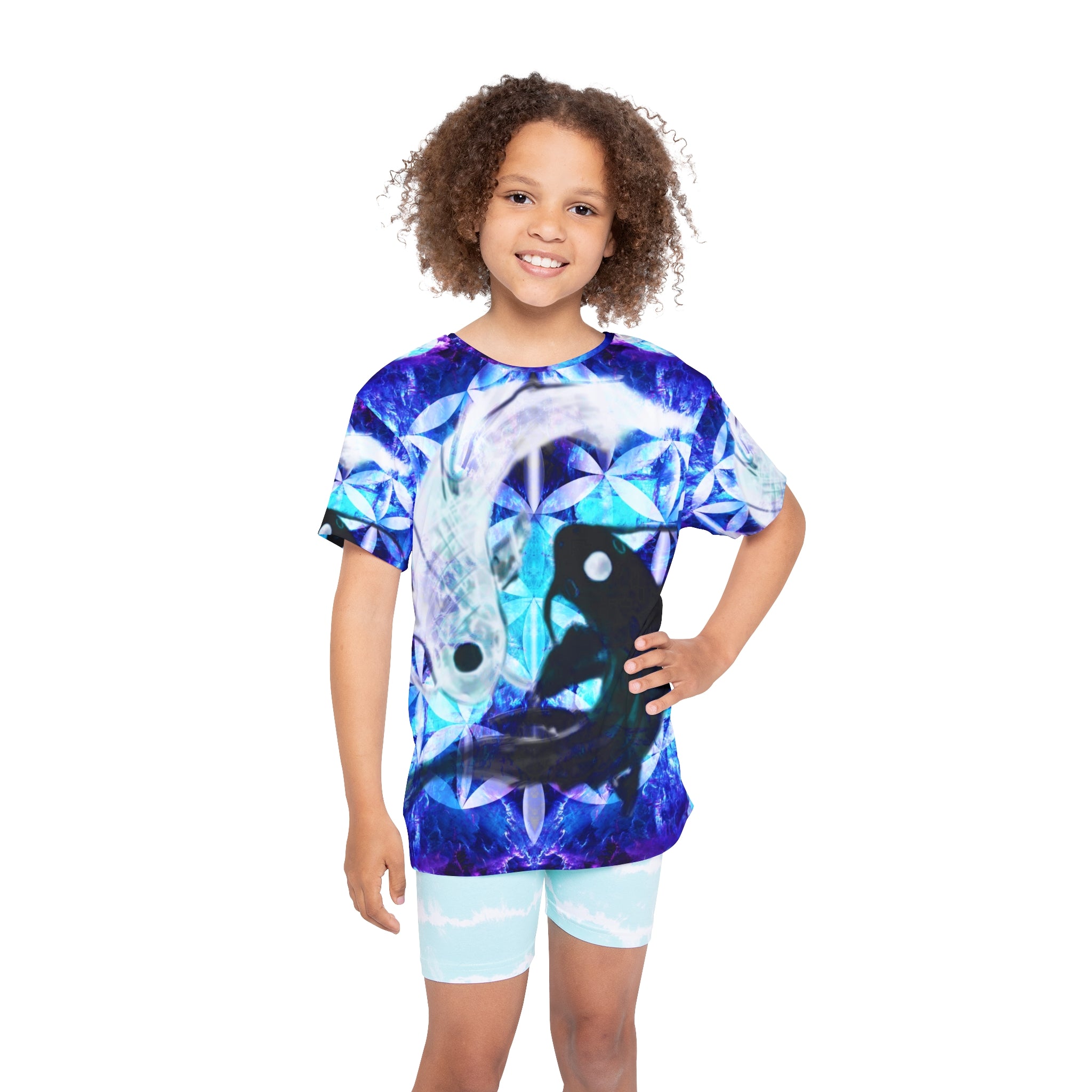 Amen Jin's Dragon's Gate Koi Meditations Kids Sports Jersey