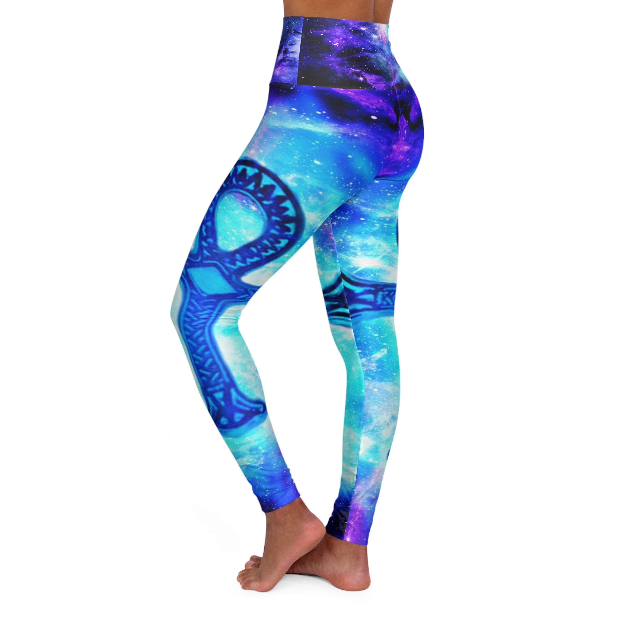 Mystic Ankh Dreams High Waisted Yoga Leggings