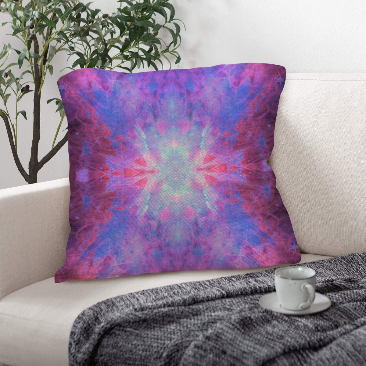 Katerina's Tomorrow Girl Desires Linen Throw Pillow 18" x 18" ( 1 Piece ) | Ships from USA