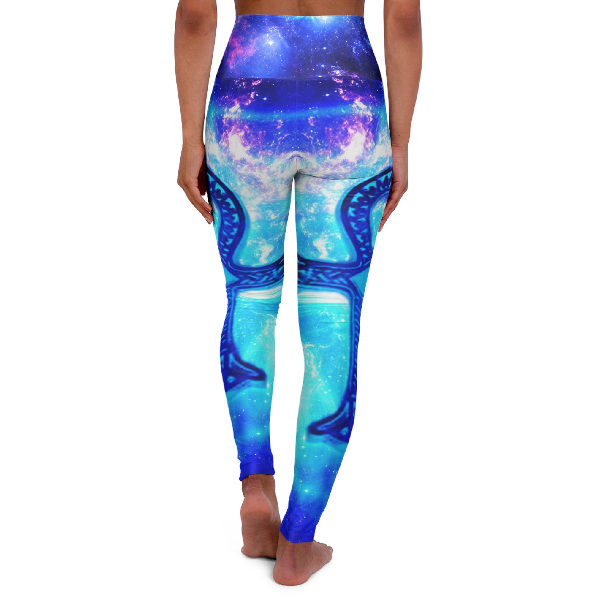 Iridescent Ankh Dreams High Waisted Yoga Leggings