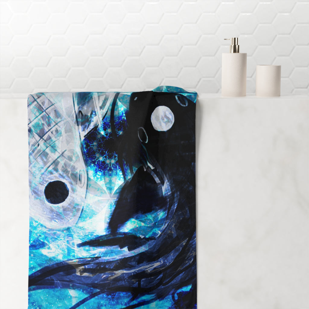 Amen Jin's All the White Horses Koi Meditations Mink-Cotton Towel