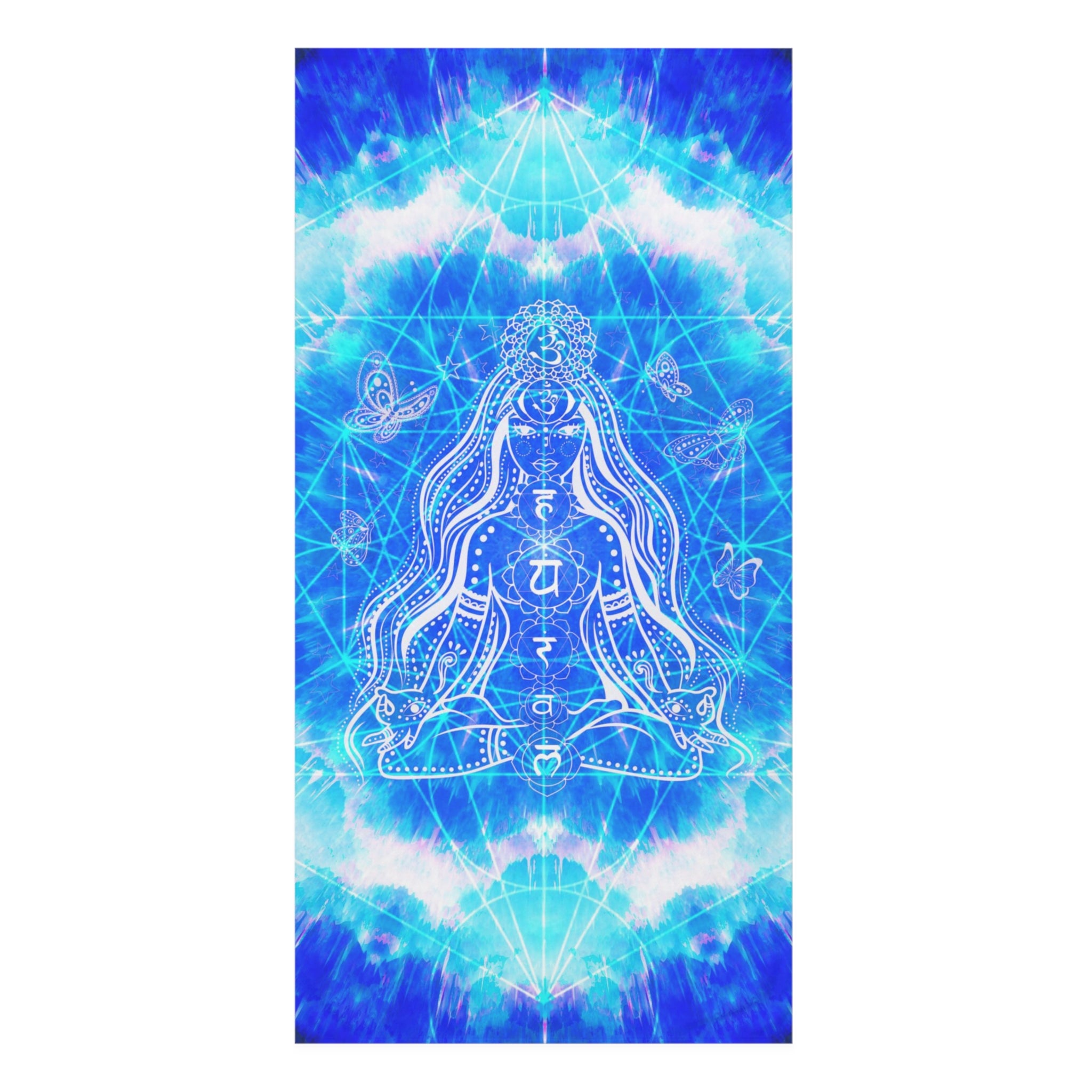 Amen Jin's Blue Sun Cosmic Meditations Mink-Cotton Towel