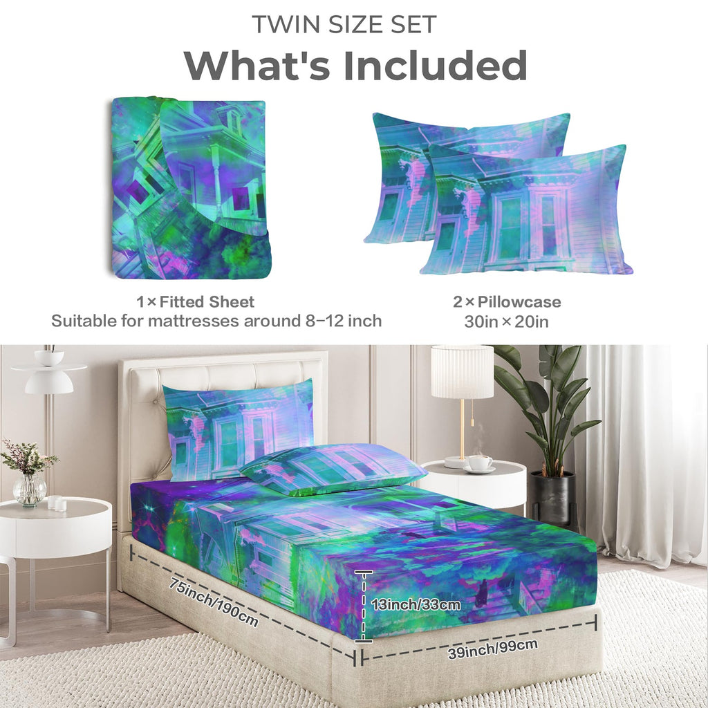 Katerina's Now & Forever Hocus Pocus Desires Twin Bedding Set (Fitted Sheet + Pillowcases) | Ships from USA