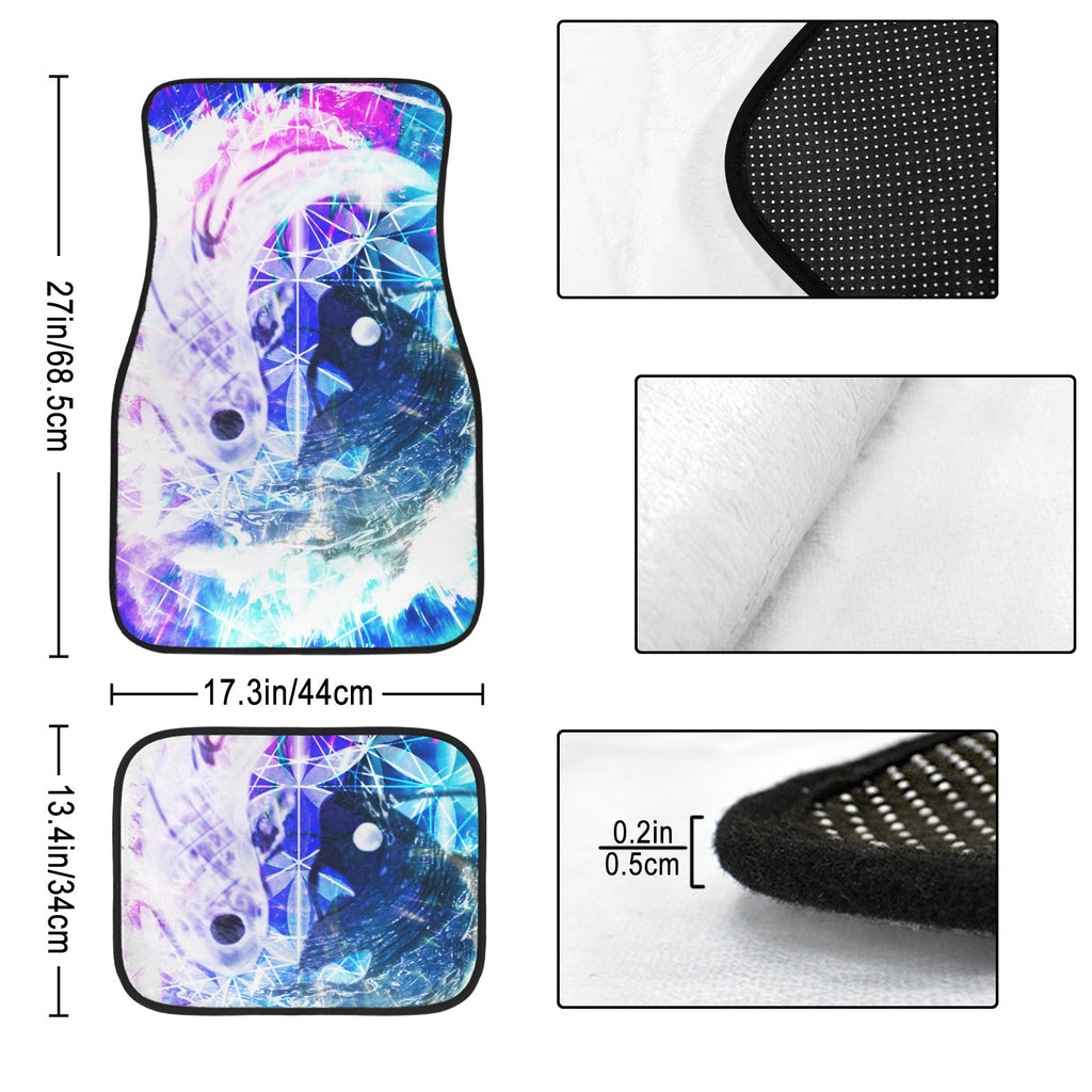 Creation's Koi Meditations 4-Piece Car Floor Mats （Customized Separately）| Ships from USA