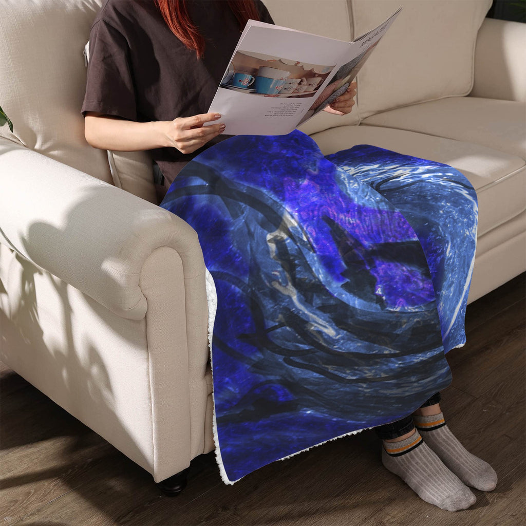 Katerina's Dragon's Eye Koi Desires Sherpa Fleece Blanket 30" x 40" | Ships from USA