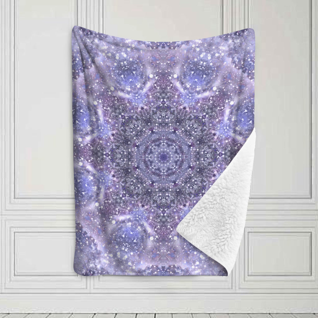 Katerina's Lilac Star Desires Sherpa Fleece Blanket 30" x 40" | Ships from USA