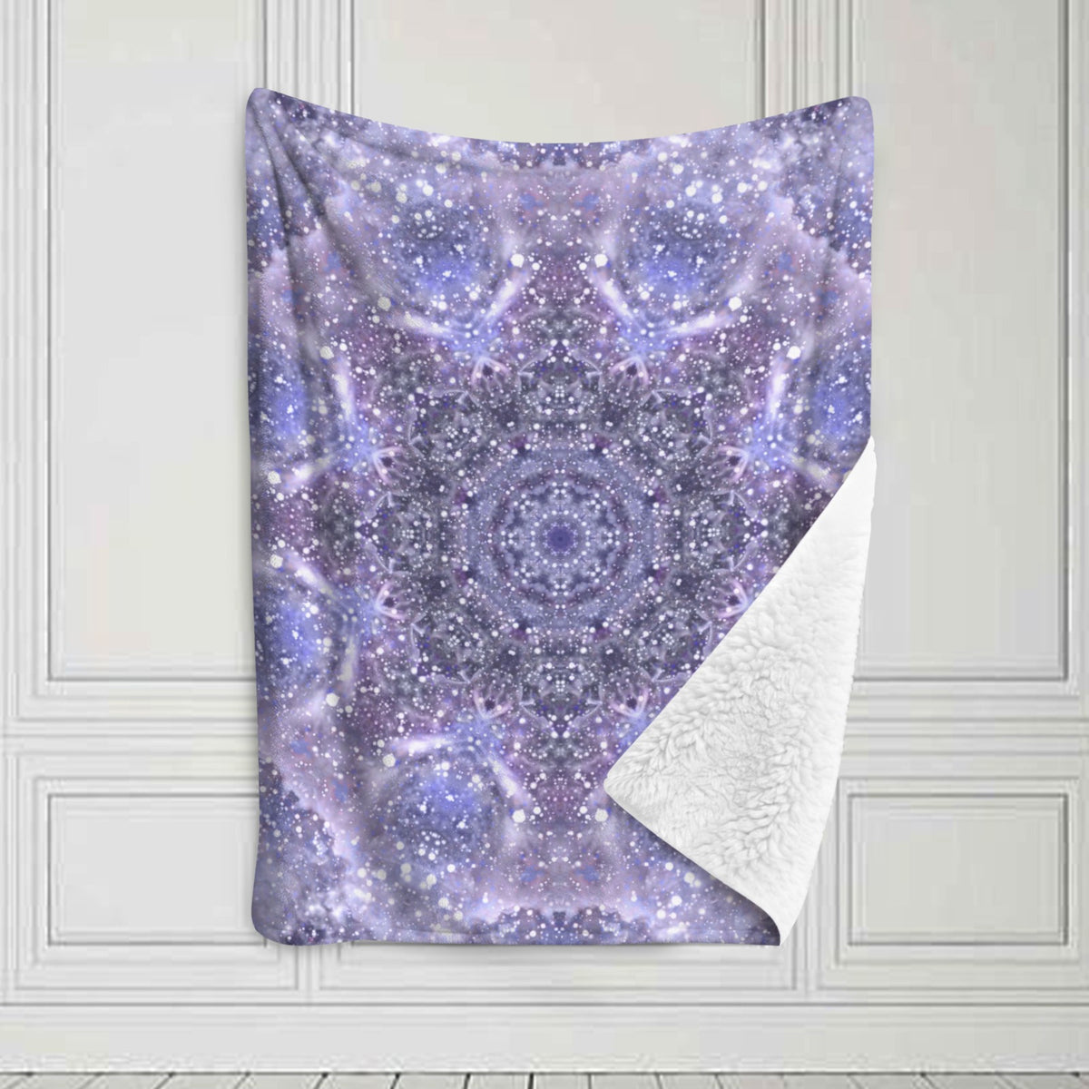 Katerina's Lilac Star Desires Sherpa Fleece Blanket 30" x 40" | Ships from USA