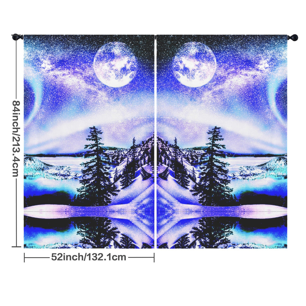 Katerina's Lolite Noel Yule Night Dreams Floor-To-Ceiling Curtain 52x84inch | Ships from USA