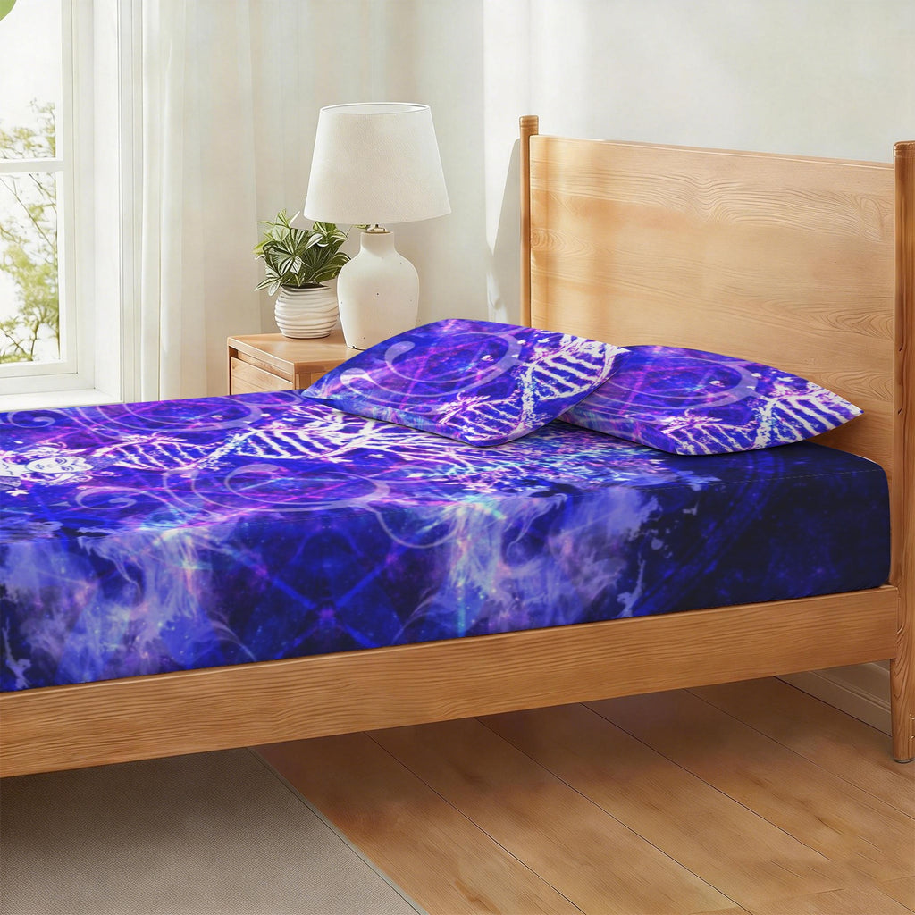 Katerina’s Dragon’s Eye Buddha Meditations Twin Bedding Set (Fitted Sheet + Pillowcases) | Ships from USA