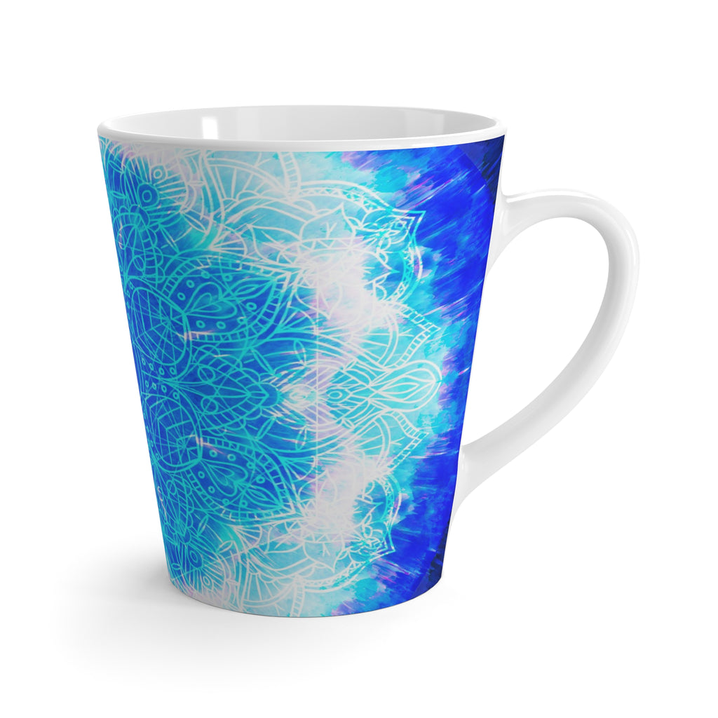 Amen Jin's Blue Sun Om Meditations Latte Mug