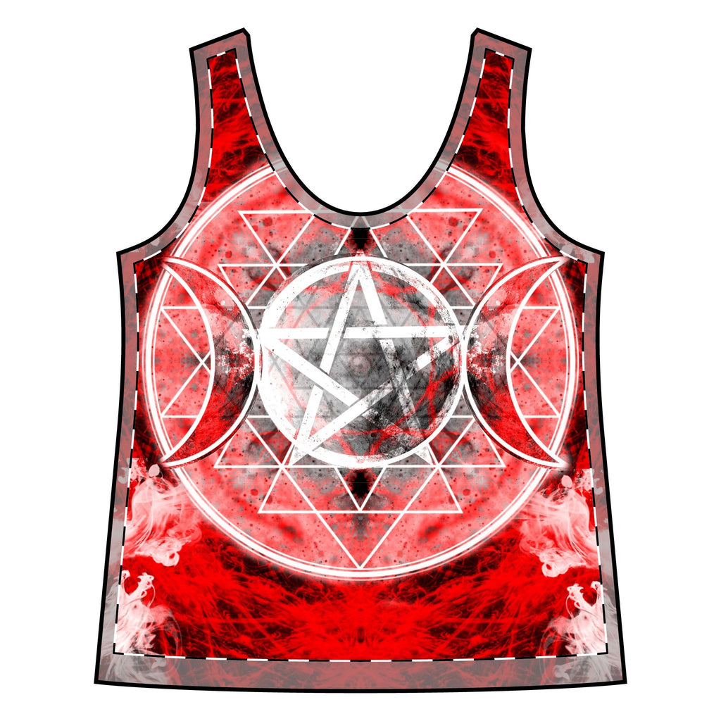 Katerina's Waiting for Hello Triple Goddess Meditations Women's Racerback Tank
