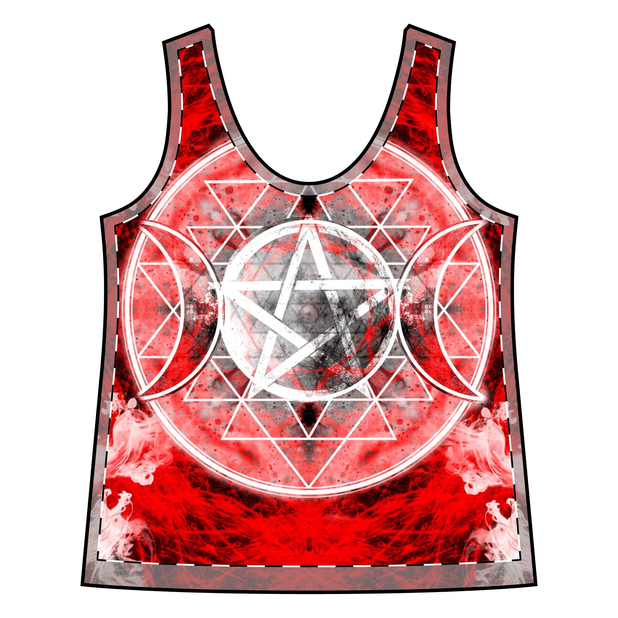 Katerina's Waiting for Hello Triple Goddess Meditations Women's Racerback Tank