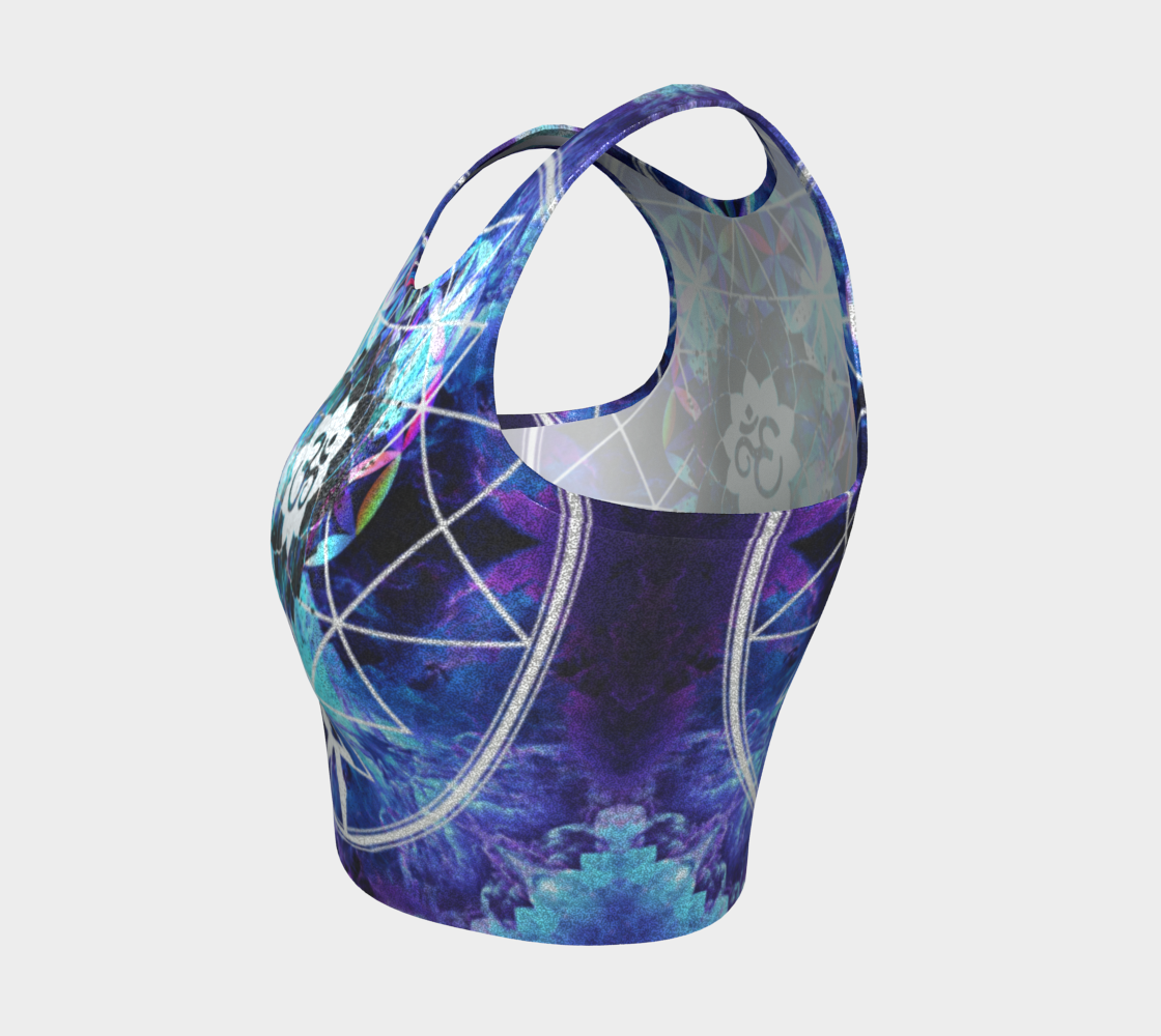 Amen Jin's Dragon's Gate Fairy Om Meditations Athletic Crop Top