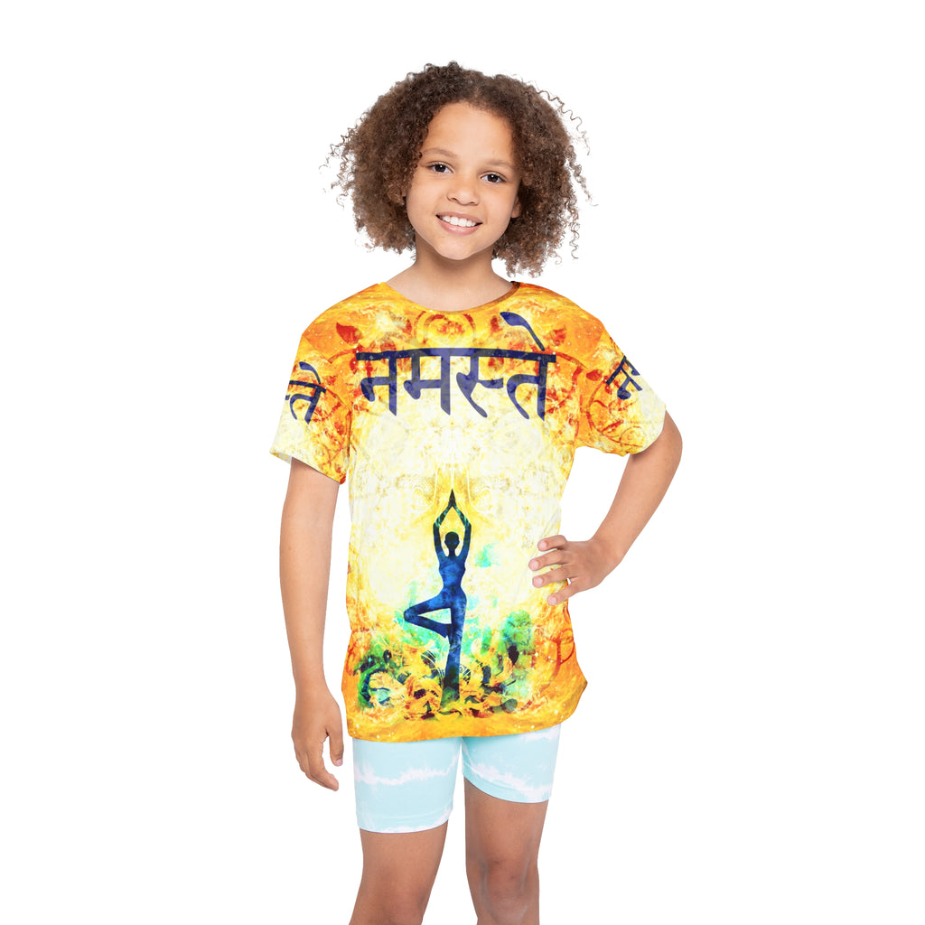 Katerina's Golden Namaste Meditations Kids Sports Jersey