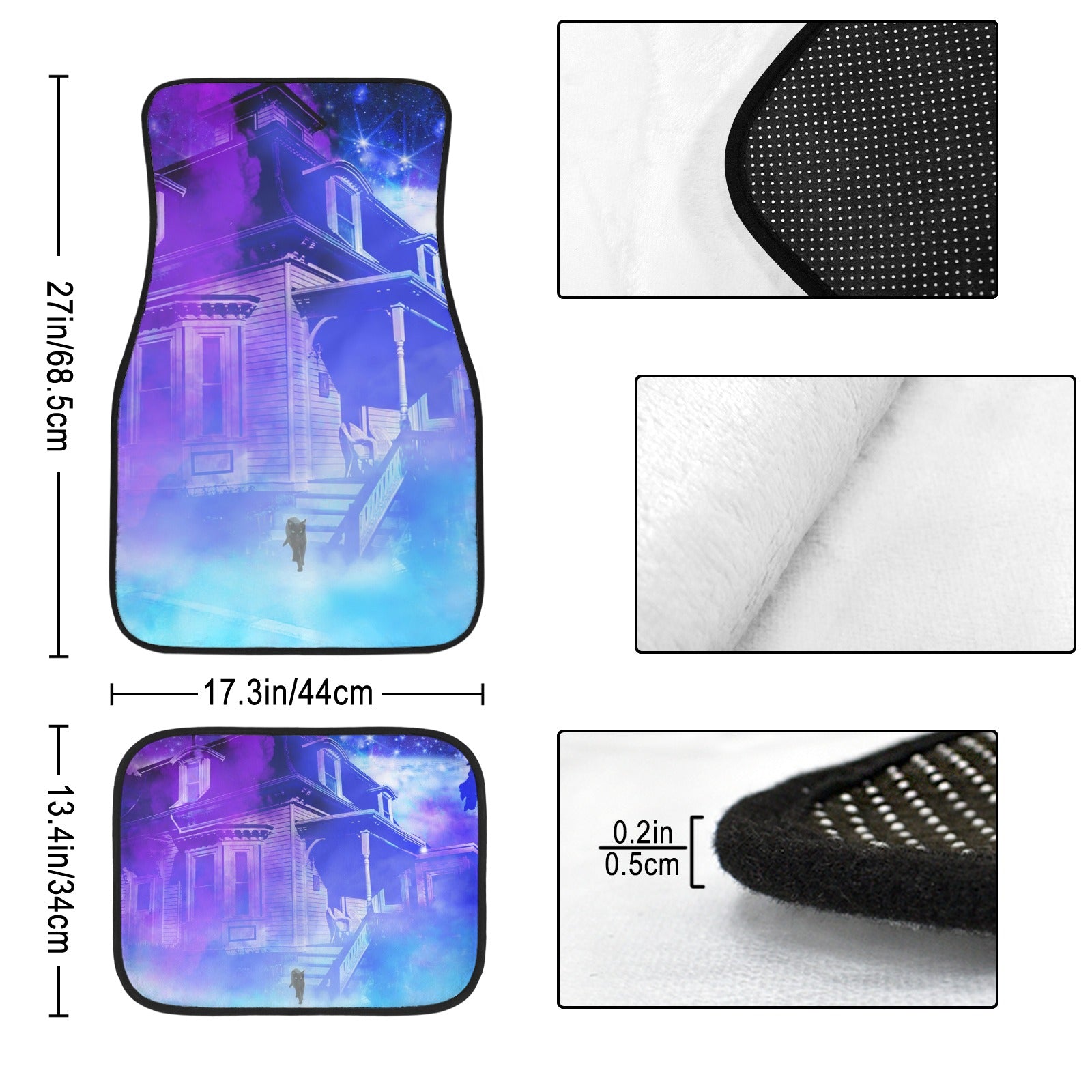 Amen Jin's Katerina's Eros & Psyche Desires Hocus Pocus Dreams 4-Piece Car Floor Mats （Customized Separately）| Ships from USA
