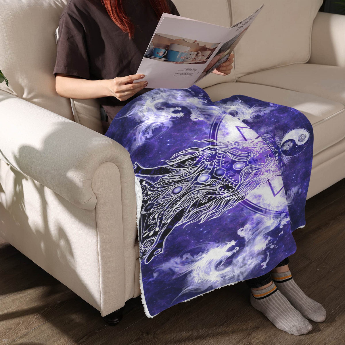 Katerina's Dragon's Eye Magickal Awakening Meditations Sherpa Fleece Blanket 30" x 40" | Ships from USA