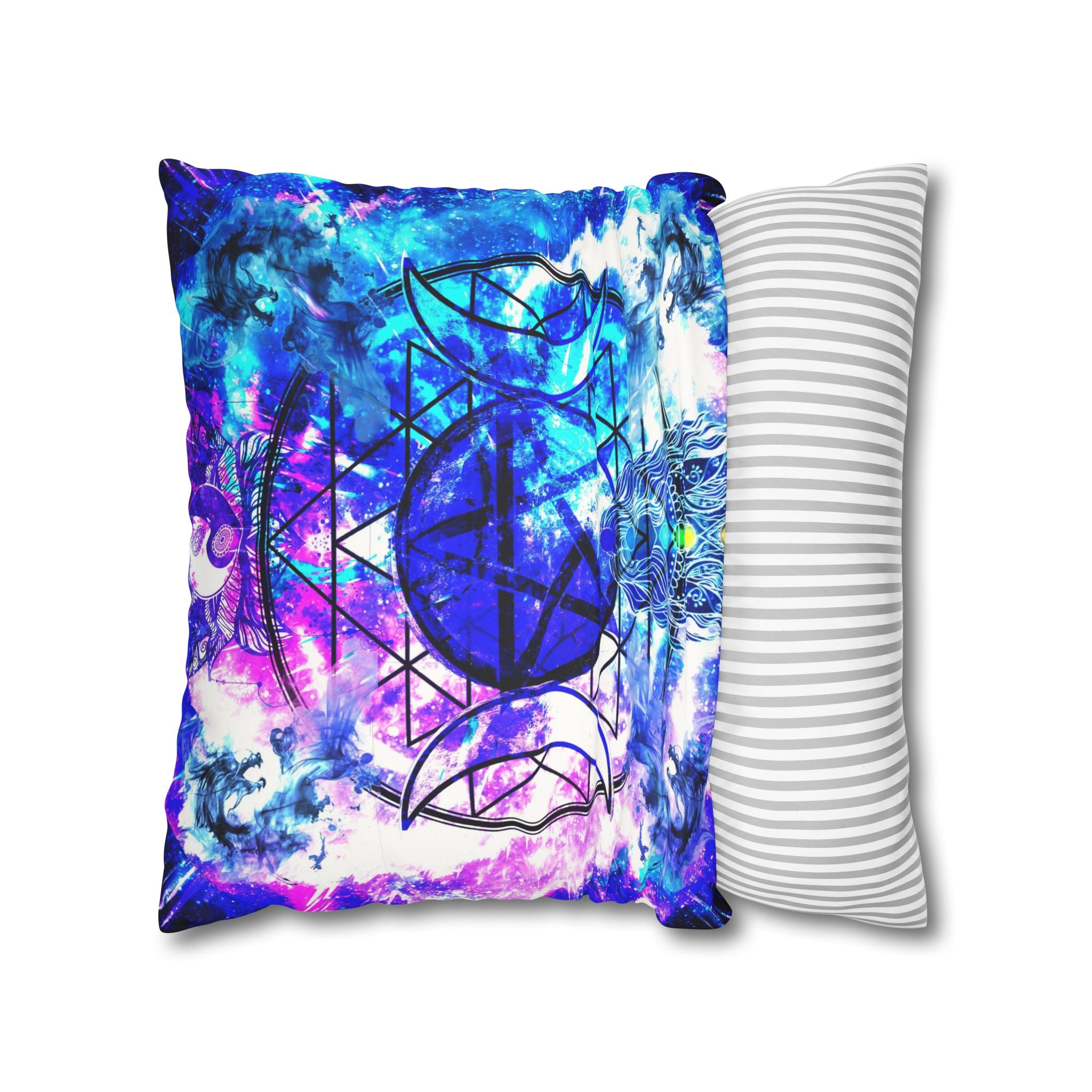 Creation's Magickal Awakening Meditations Faux Suede Square Pillow Case