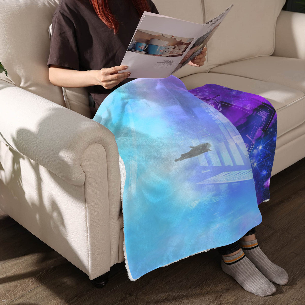 Amen Jin's Katerina's Eros & Psyche Desires Hocus Pocus Dreams Sherpa Fleece Blanket 30" x 40" | Ships from USA