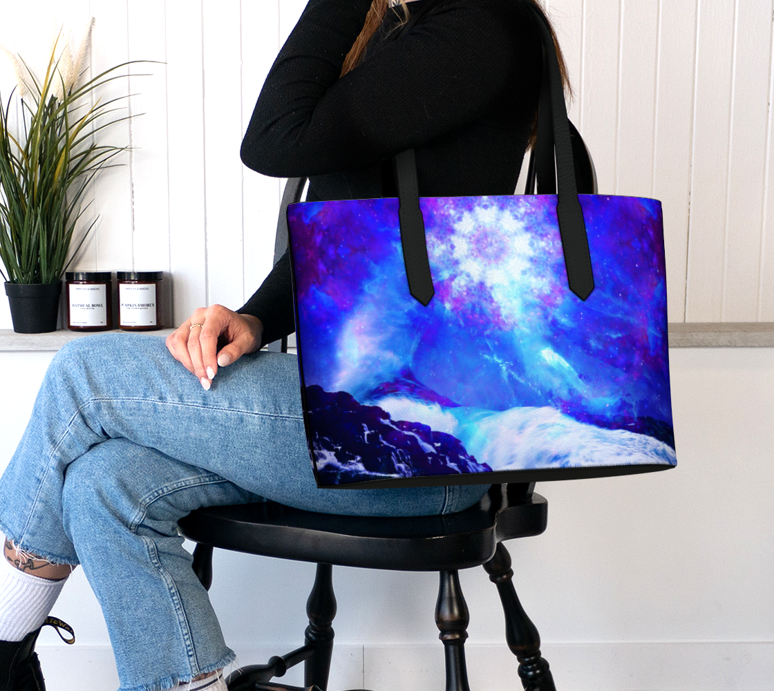 Ajna Desires Serenity Bay Dreams Vegan Leather Tote Bag