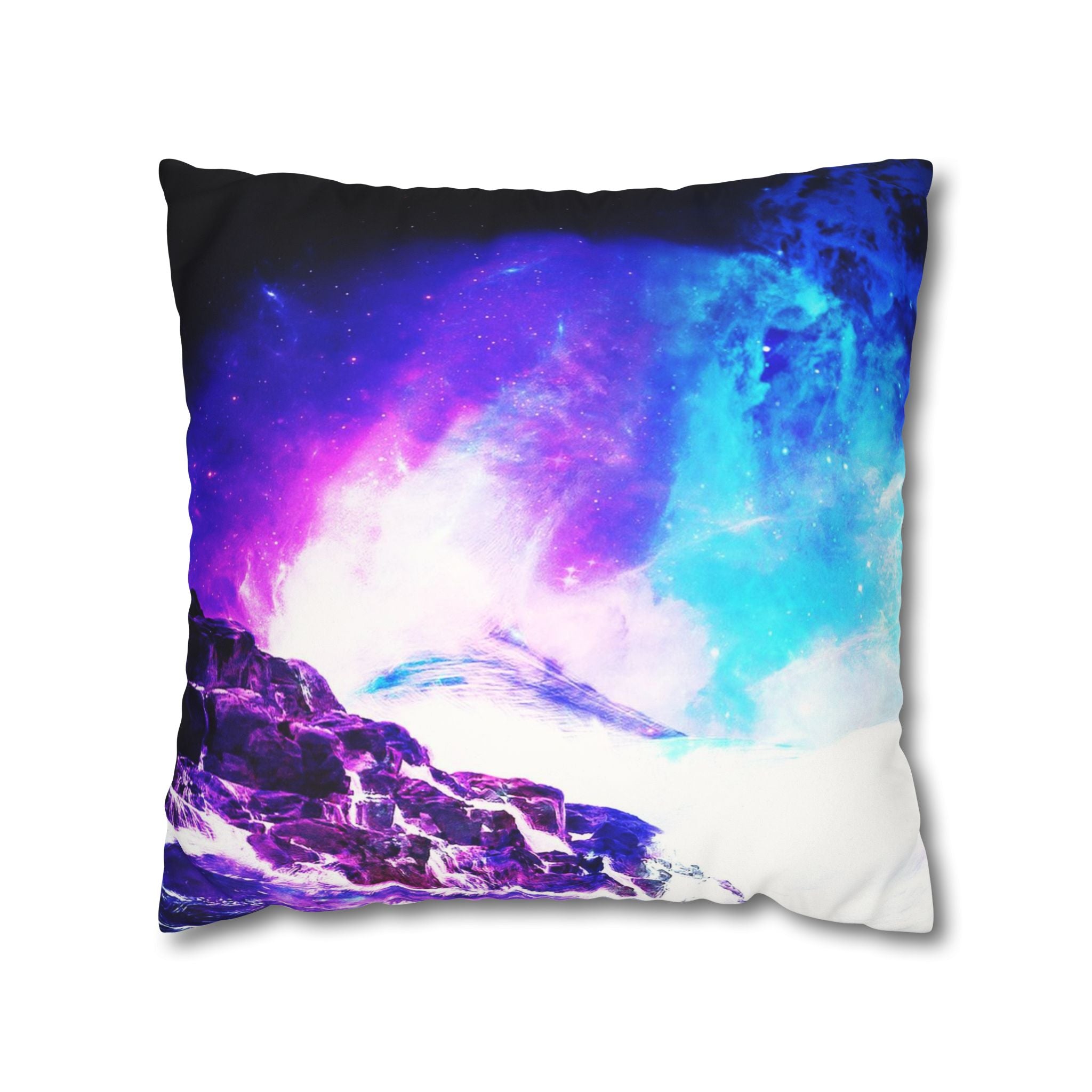 Creation's Heaven Serenity Bay Dreams Faux Suede Square Pillow Case