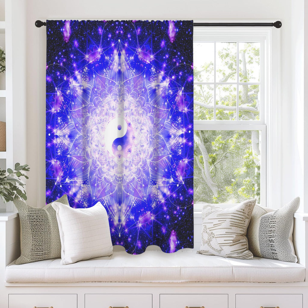 Katerina's Psyche Yin Yang Meditations Window Curtain 52" x 63" ( 1 Piece ) | Ships from USA