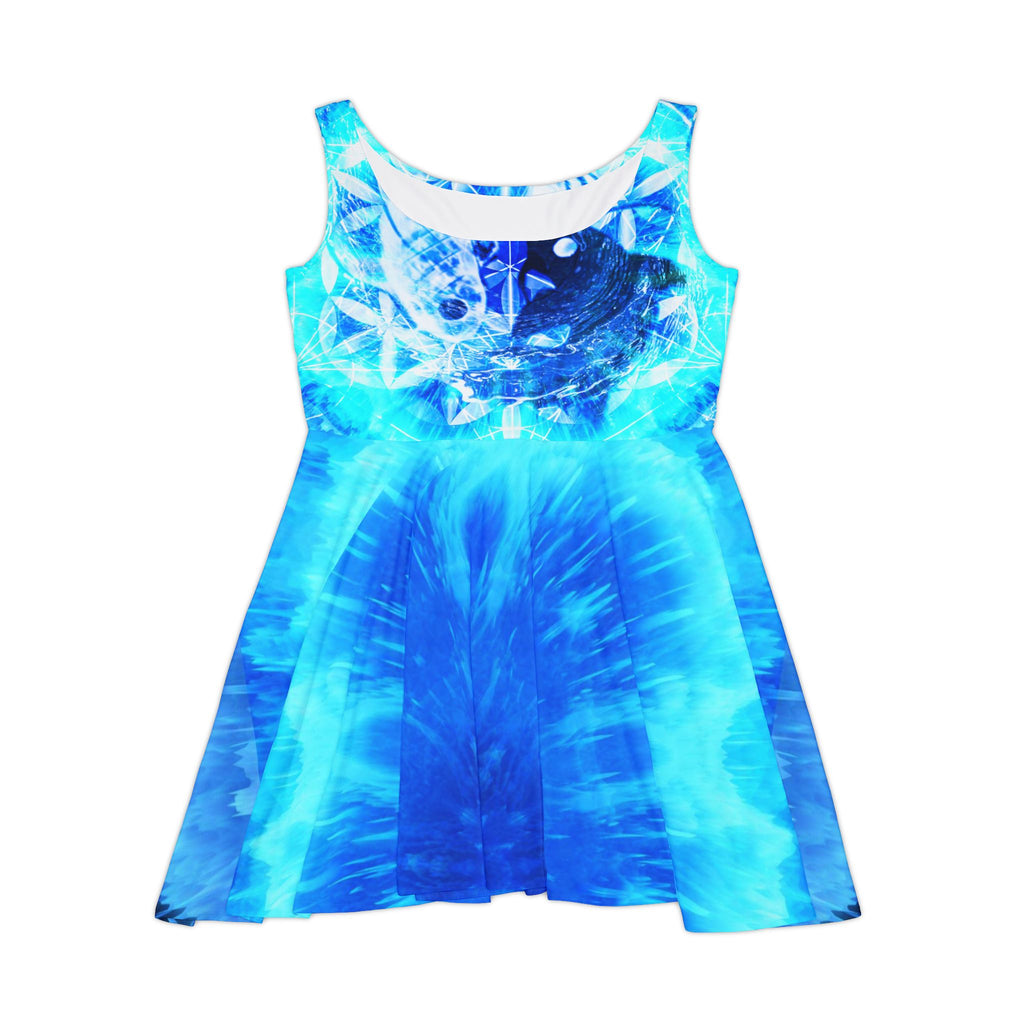 Amen Jin's Blue Fire Koi Meditations Women's Skater Dress