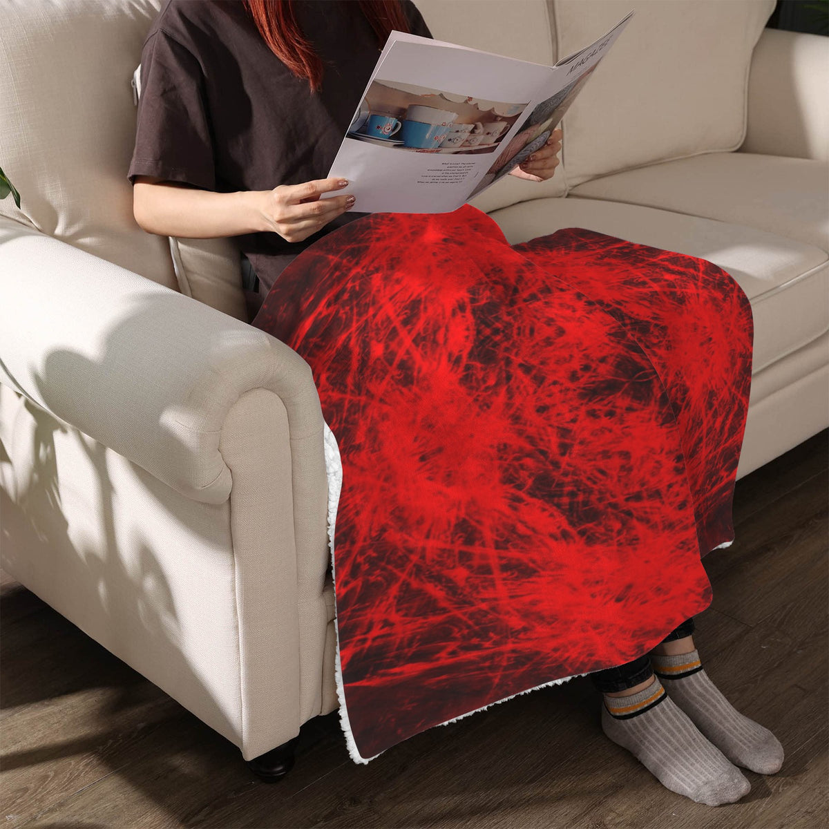 Katerina's Waiting for Hello Desires Sherpa Fleece Blanket 30" x 40" | Ships from USA