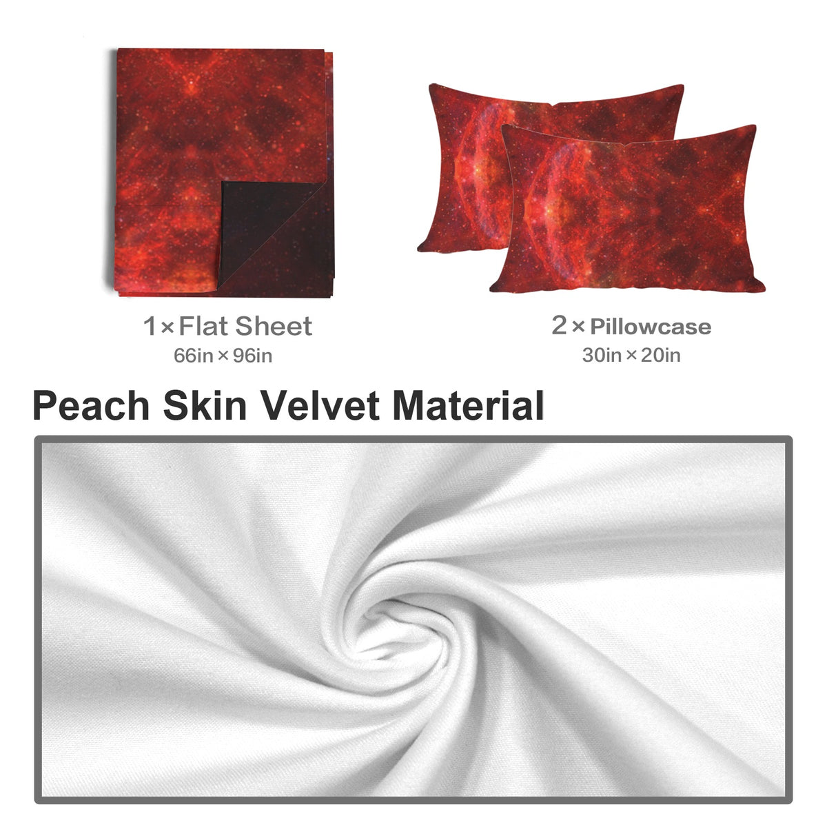 Katerina's Love & Hatred Desires 3-Piece Bedding Set (Bed Sheet + Pillowcases)  | Ships from USA