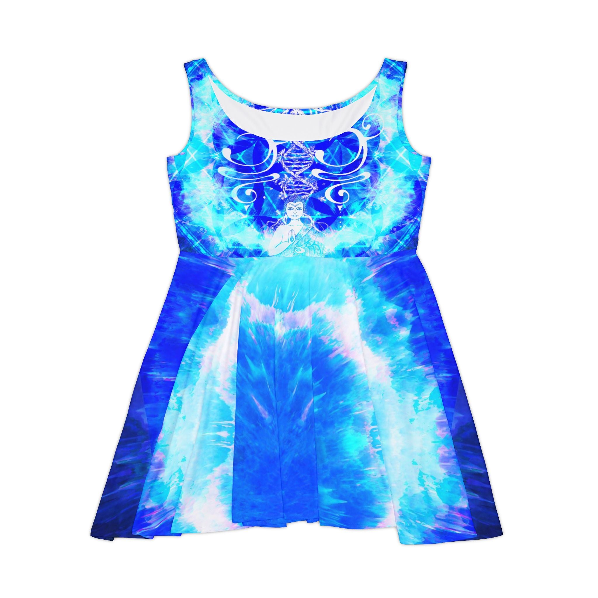 Amen Jin's Blue Sun Buddha Meditations Women's Skater Dress