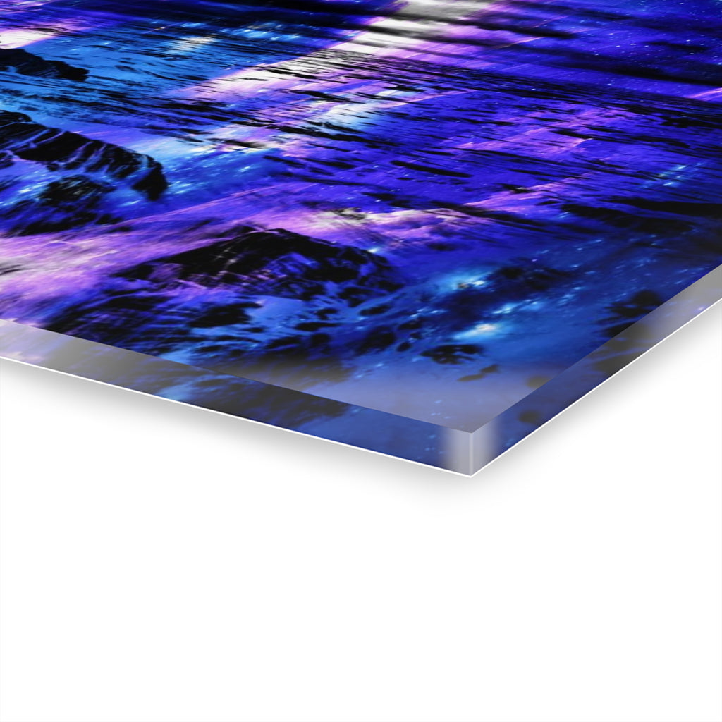 Amethyst Sapphire Cosmic Falls Dreams Acrylic Prints (French Cleat Hanging)