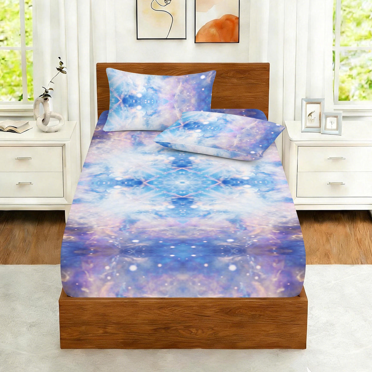 Katerina's Winterborn Desires Twin Bedding Set (Fitted Sheet + Pillowcases) | Ships from USA