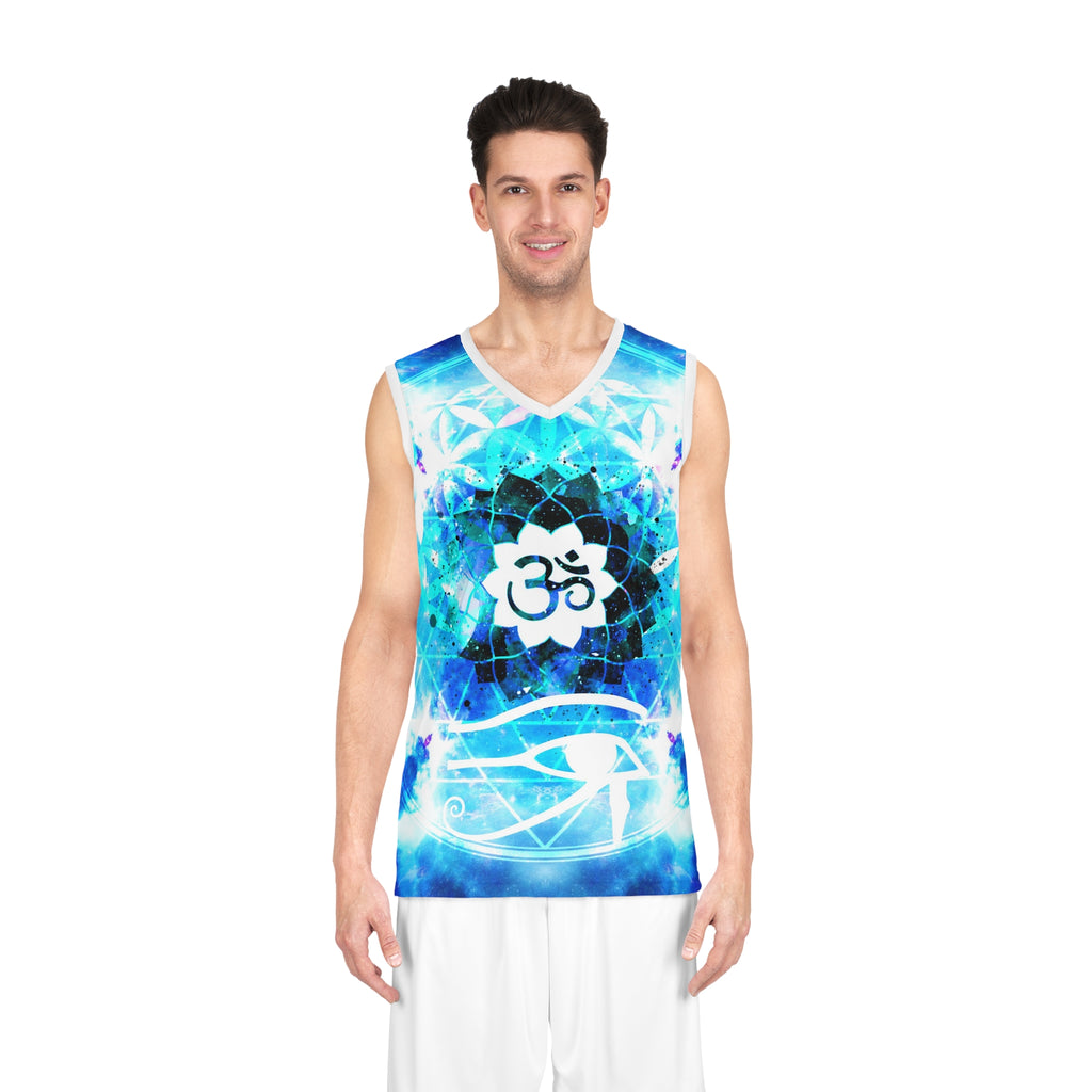 Amen Jin's Mandala of Dragon Fire Fairy Om Meditations Basketball Jersey