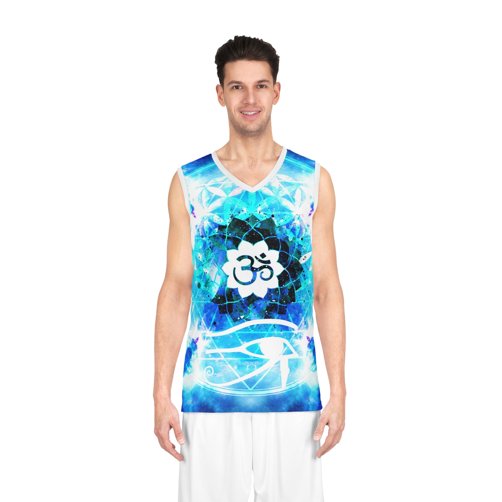 Amen Jin's Mandala of Dragon Fire Fairy Om Meditations Basketball Jersey