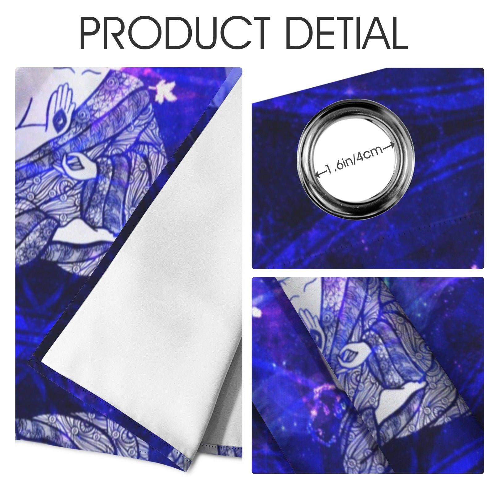 Katerina's Dragon's Eye Desires Buddha Meditations Grommet Curtain 42" x 84" ( 1 Piece ) | Ships from USA