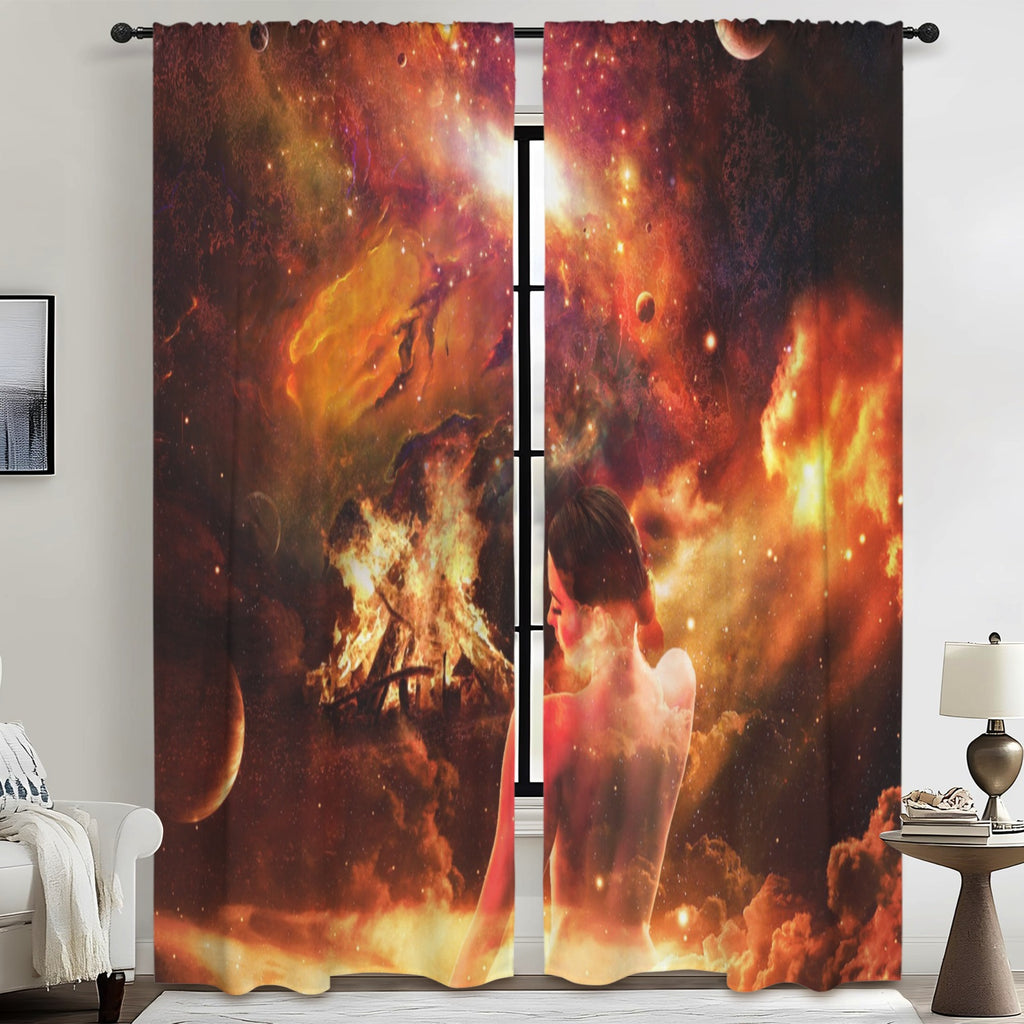 Samhain Magical Night Dreams Floor-To-Ceiling Curtain 52x84inch | Ships from USA