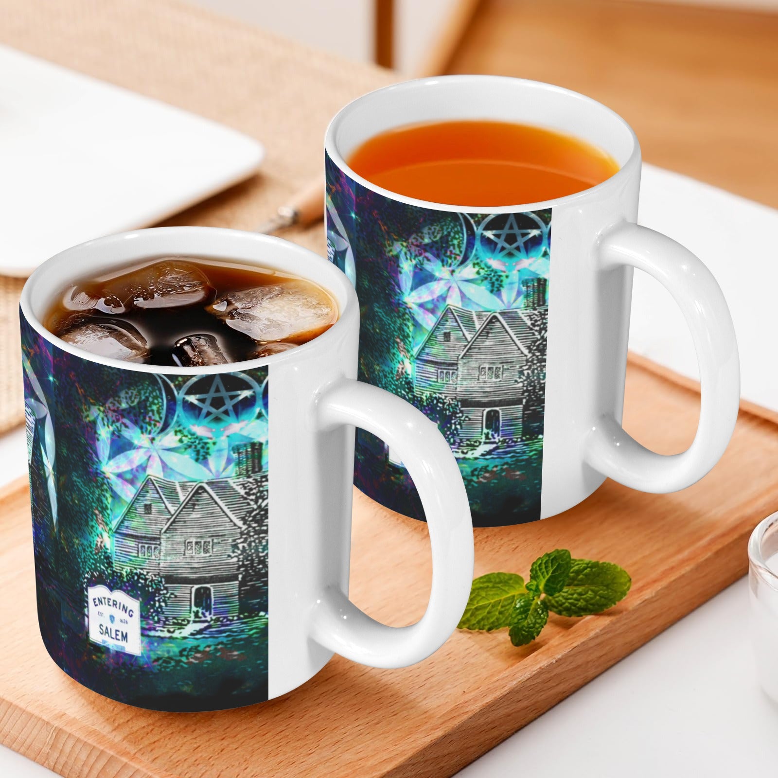 Katerina's Now & Forever Salem Witch Meditations Custom White Mug(11OZ)(Set of 2) | Ships from USA