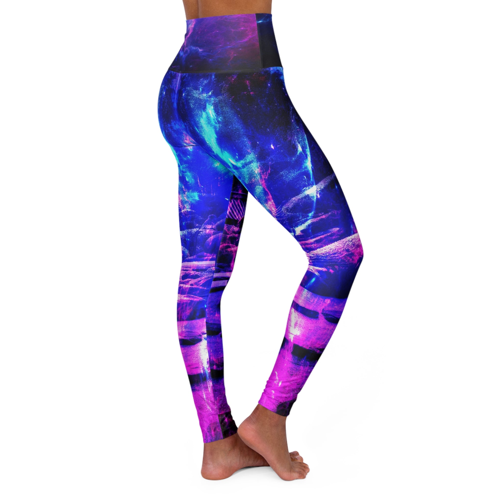Amethyst Tranquil Garden Dreams High Waisted Yoga Leggings