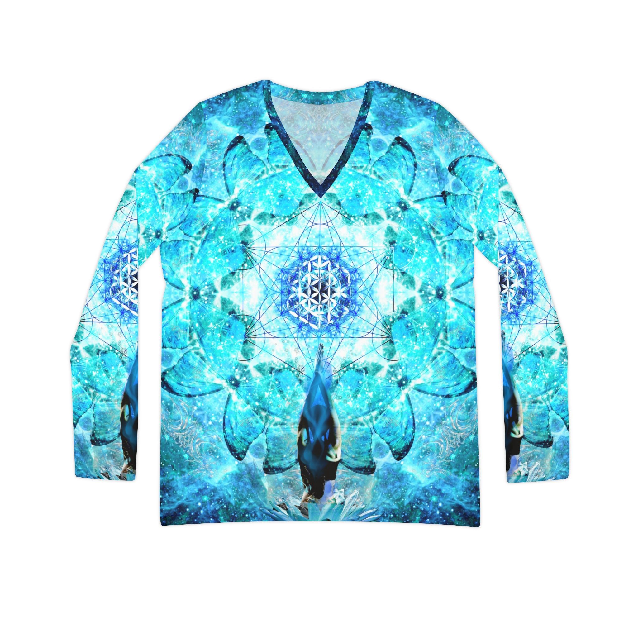 Amen Jin's all the White Horses Metamorphosis Meditations Long Sleeve V-neck
