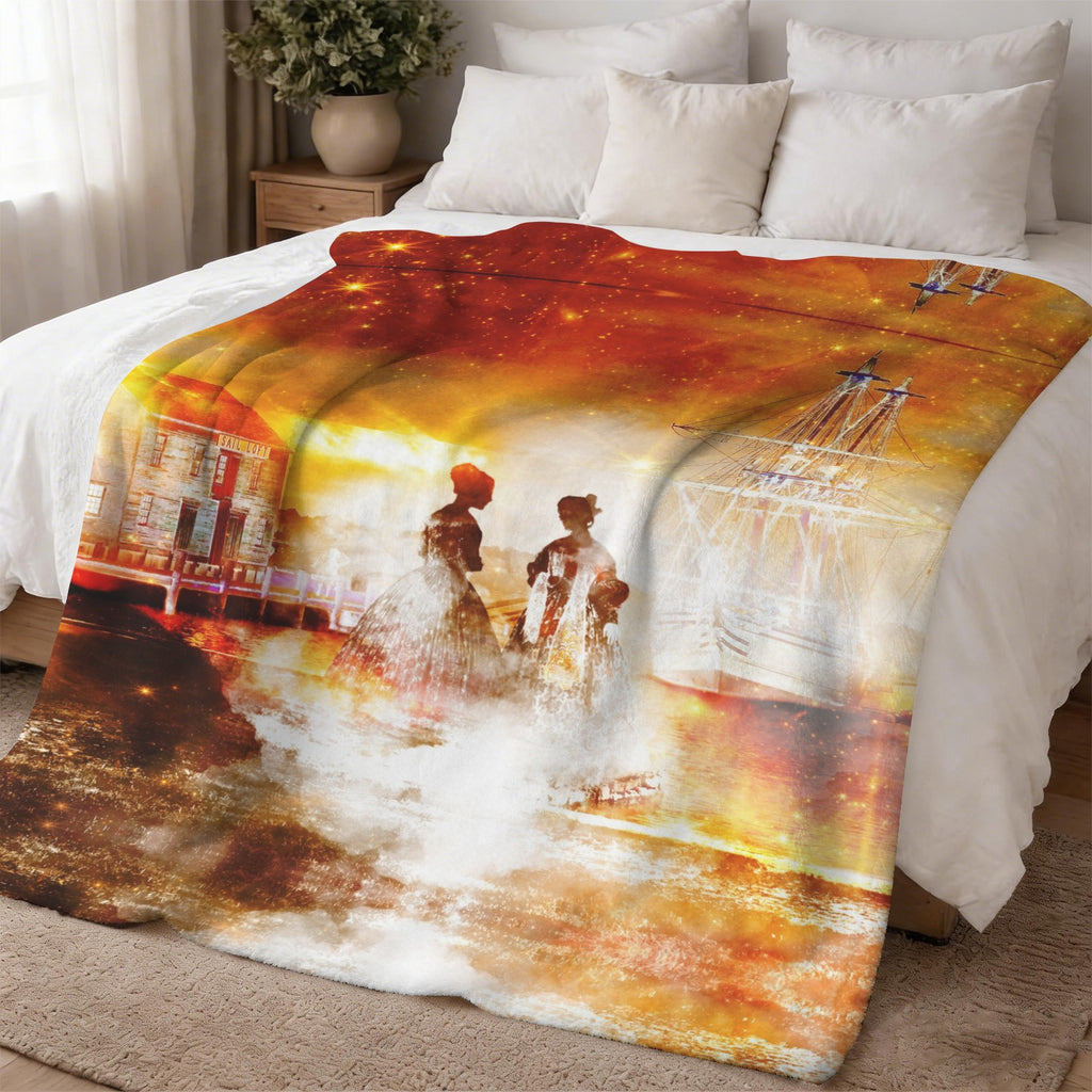 Samhain Eve Salem Dreams Sherpa Fleece Blanket 60" x 80" | Ships from USA