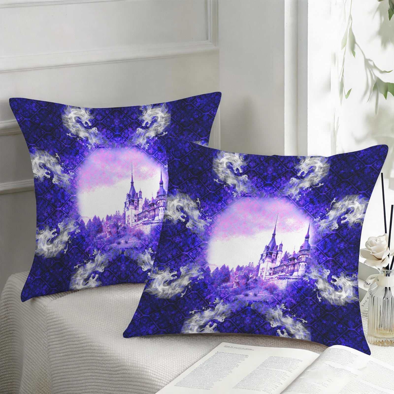 Katerina's Dragon's Eye Desires Dragoness Dreams Custom Pillow Cases 18" x 18" (2-Pack) | Ships from USA