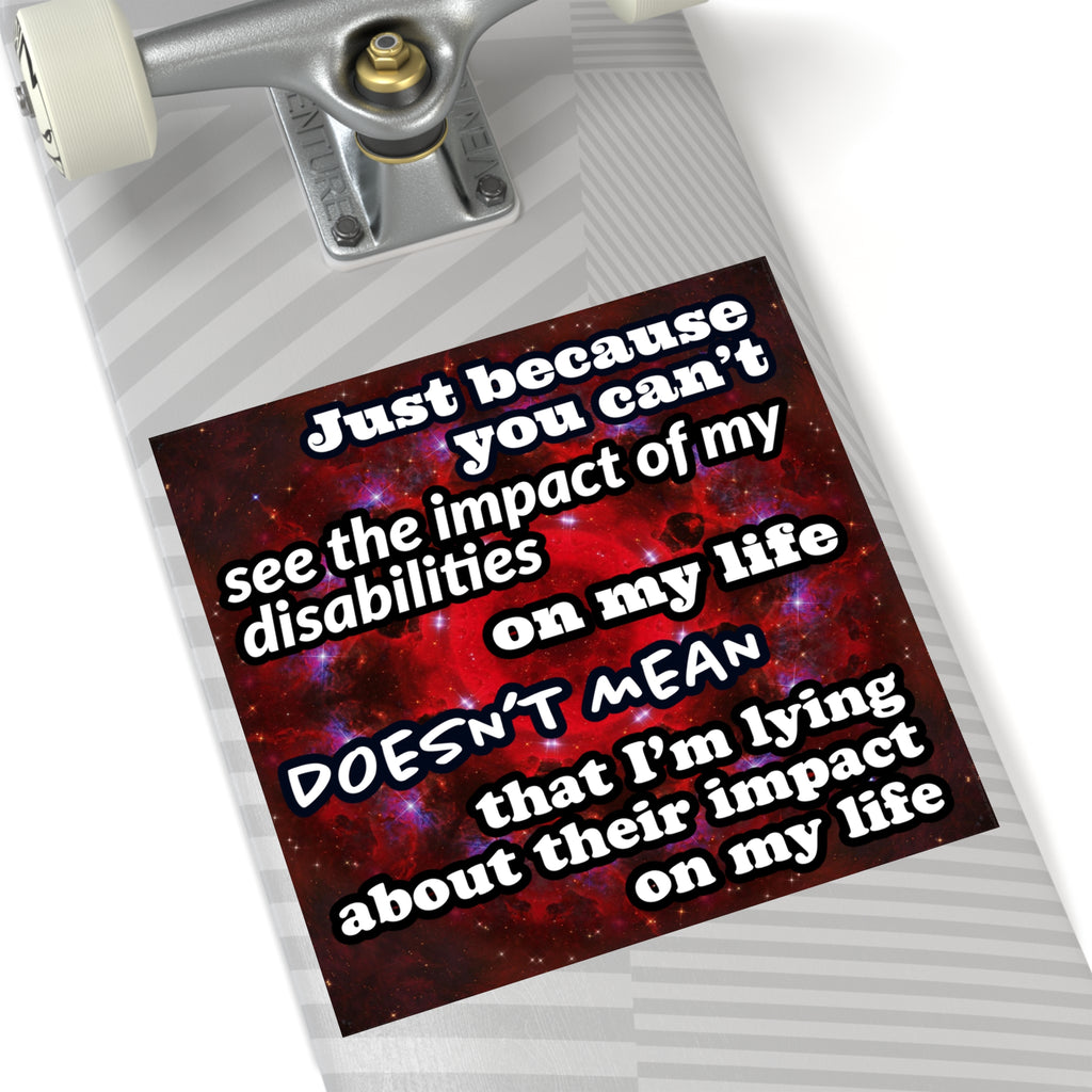 Katerina's Battle Symphony Desires "Just Because You Can't" Square Stickers, Indoor\Outdoor