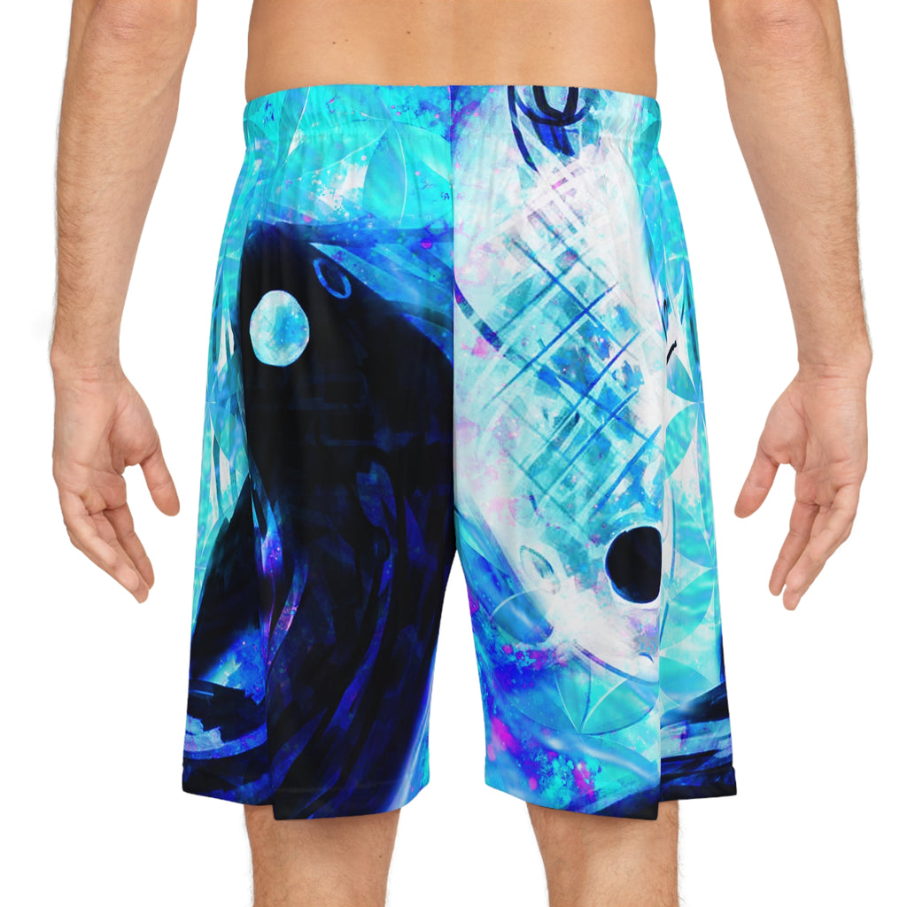 Amen Jin's Memories of Yesterday Koi Meditations Basketball Shorts
