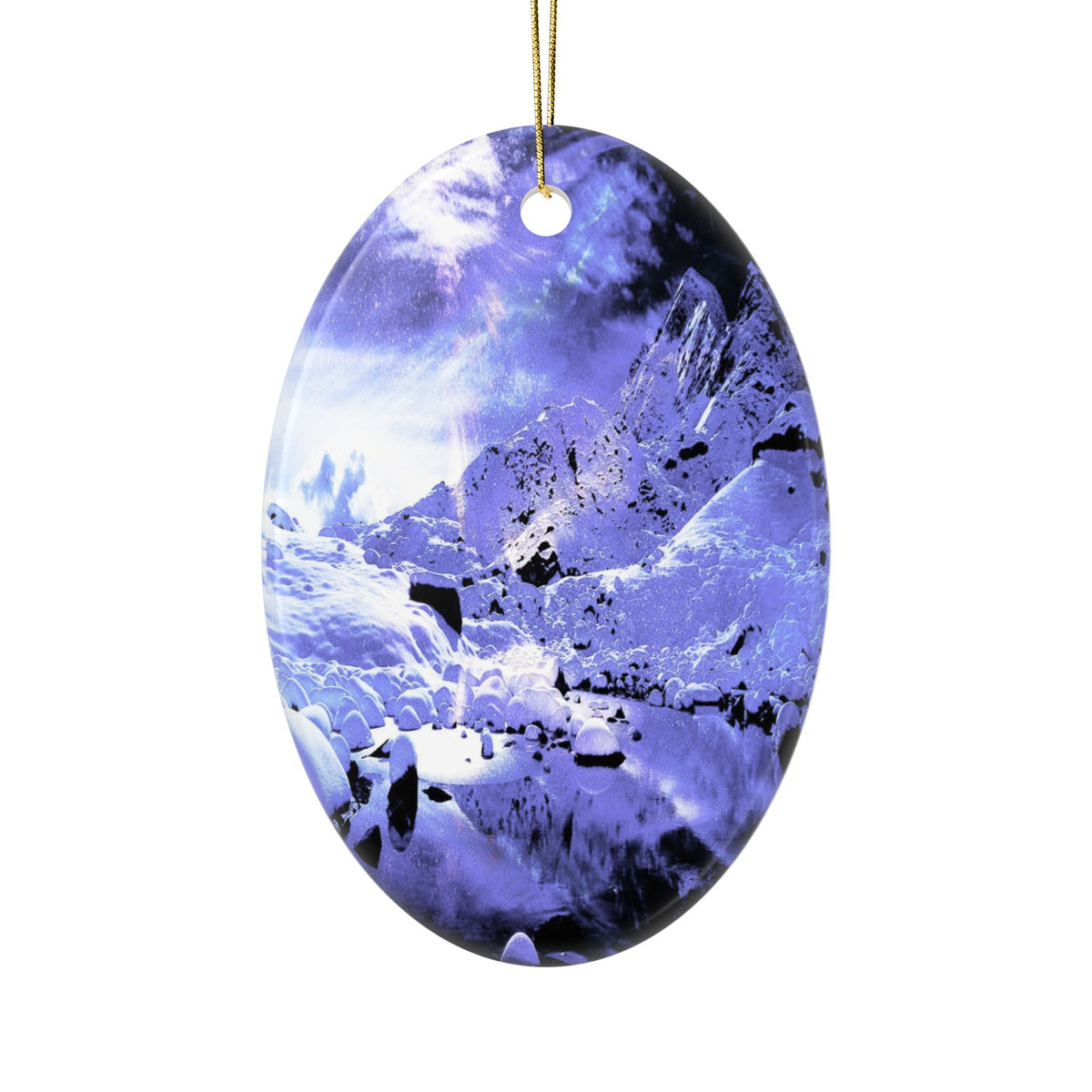 Yule Night Dreams Ceramic Ornaments, 2-Side Print