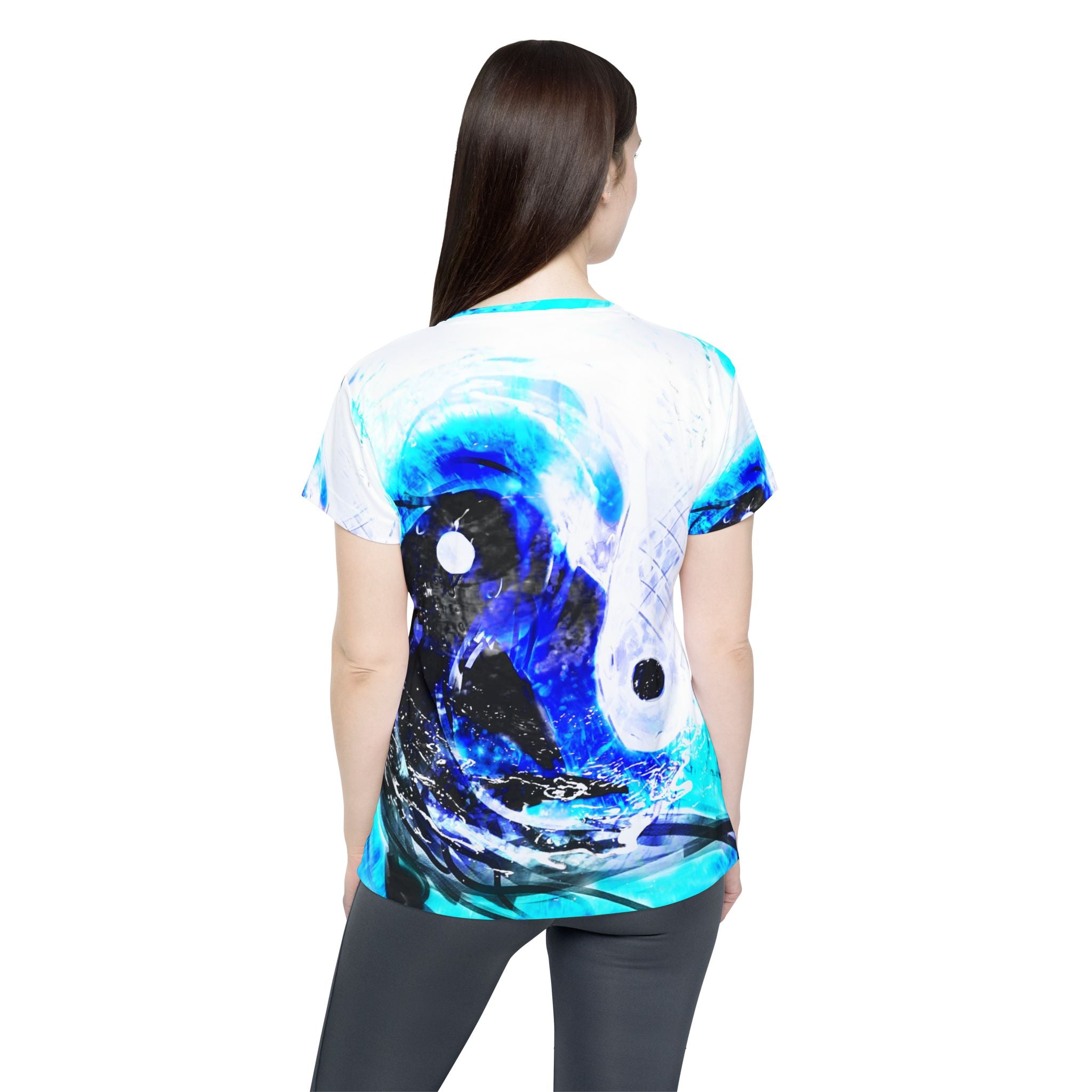 Amen Jin's Blue Fire Desires Koi Dreams Women's Sports Jersey