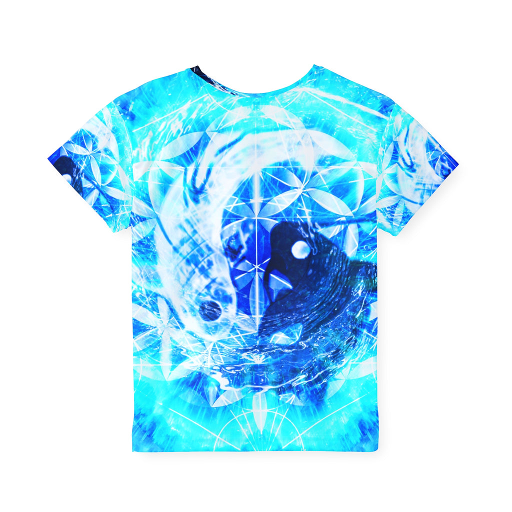 Amen Jin's Blue Fire Koi Meditations Kids Sports Jersey