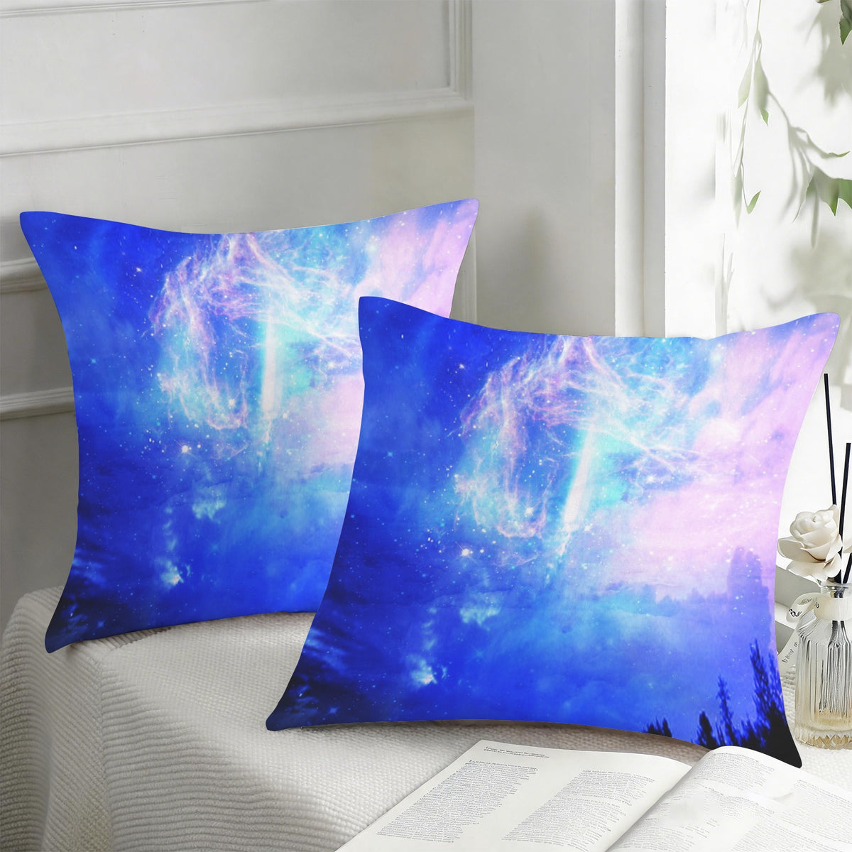 Starry Night Dreams Custom Pillow Cases 18" x 18" (2-Pack) | Ships from USA