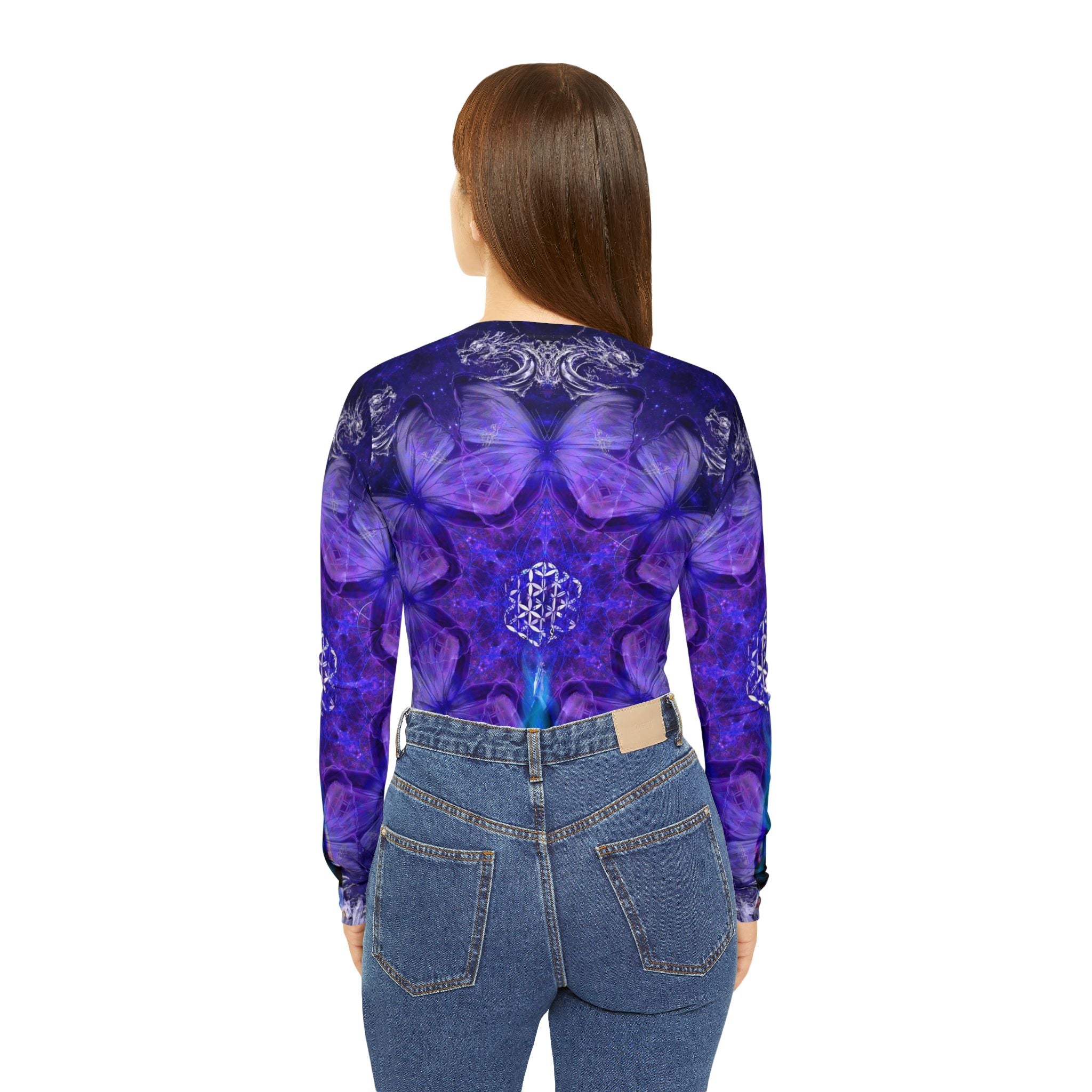Katerina's Dragon's Eye Metamorphosis Meditations Long Sleeve V-neck