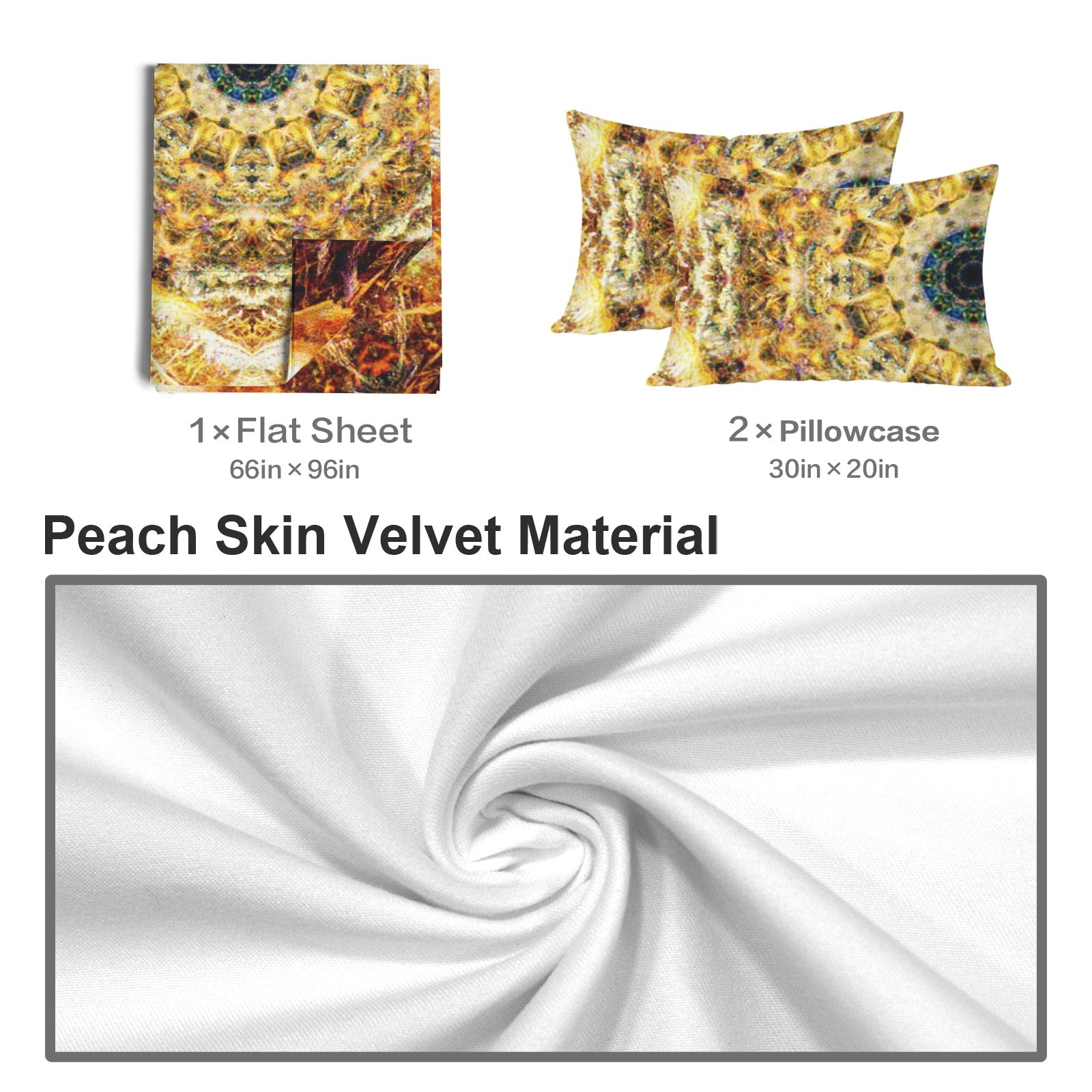 Katerina's Jupiter Desires 3-Piece Bedding Set (Bed Sheet + Pillowcases)  | Ships from USA